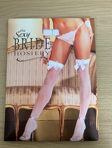 Fantasy Lingerie Sexy Bride Hosiery BR5002 White Fishnet Thigh Highs One Size