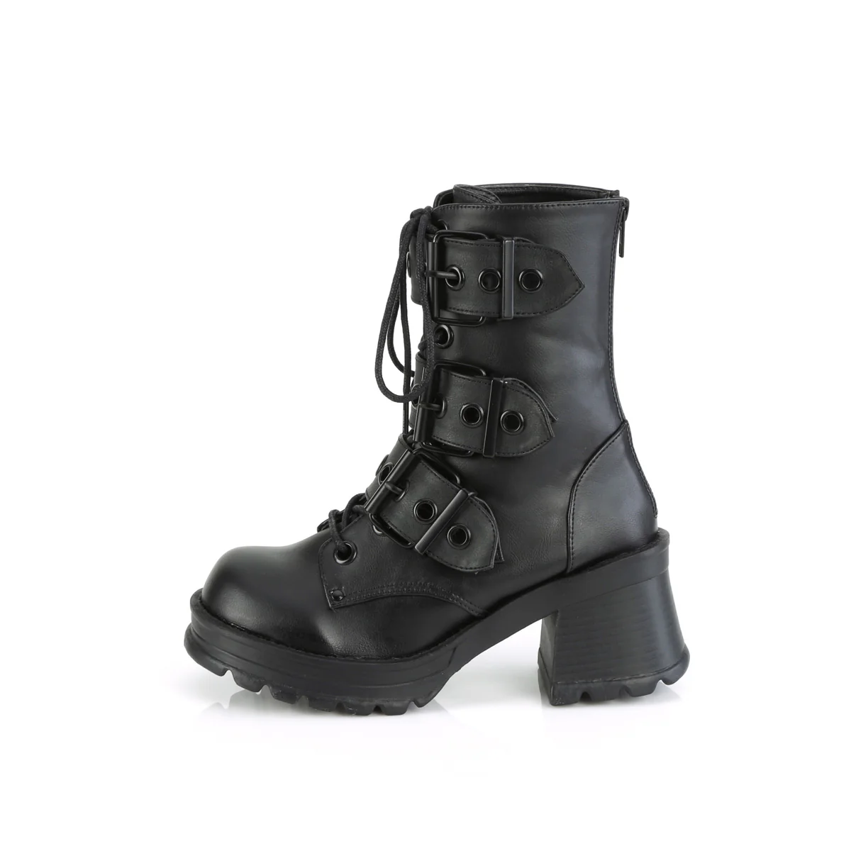 Black 2.8 Inch Alternative Women's Ankle Boots -  Demonia Cult BRATTY-118 - Image 3