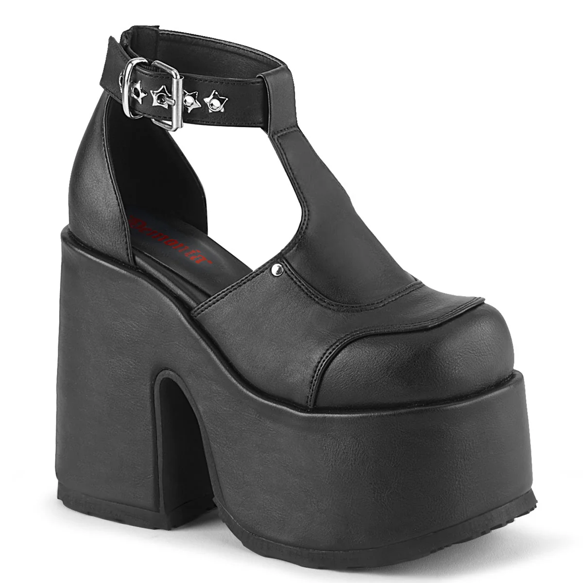 Black 5 Inch Alternative Women's Sandals - Demonia Cult CAMEL-103