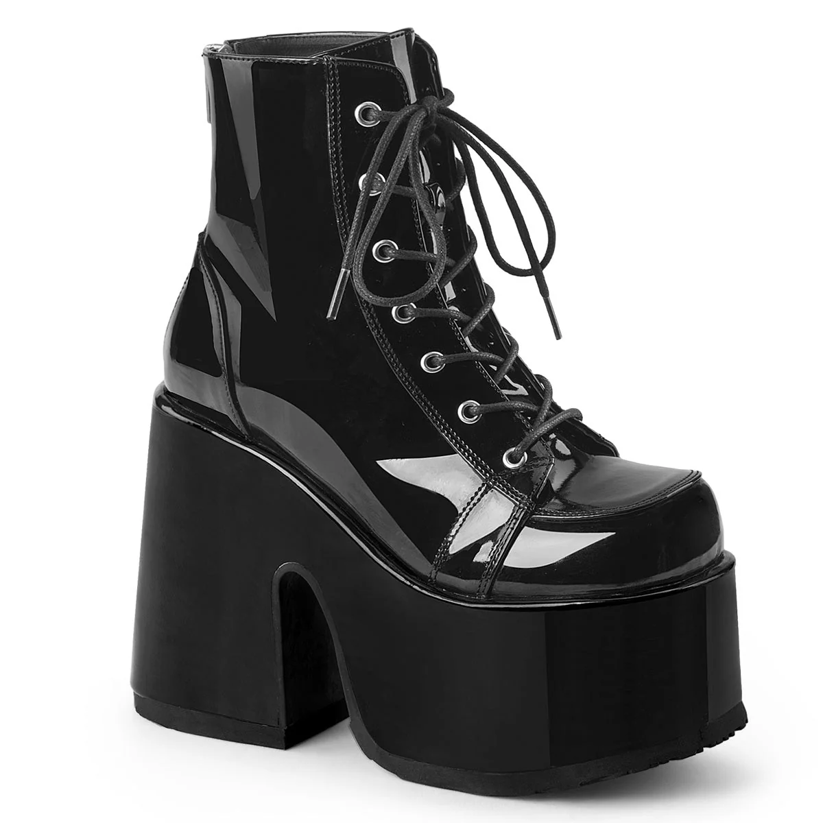 Black 5 Inch Alternative Women's Ankle Boots - Demonia Cult CAMEL-203