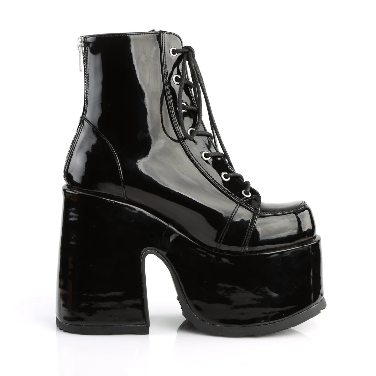 Black 5 Inch Alternative Women's Ankle Boots - Demonia Cult CAMEL-203 - Image 5