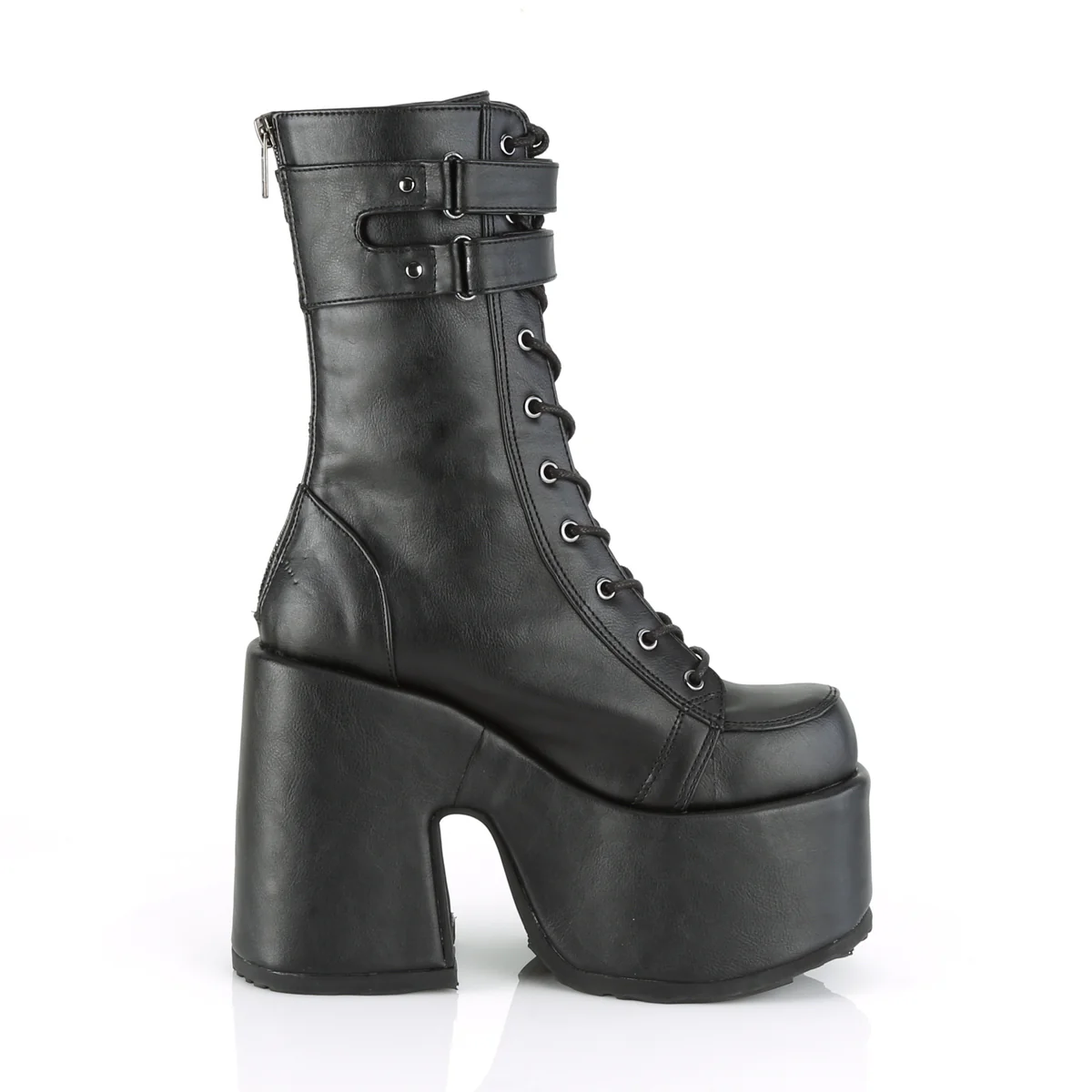 Black 5 Inch Alternative Knee High Boots - Demonia Cult CAMEL-250 - Image 5