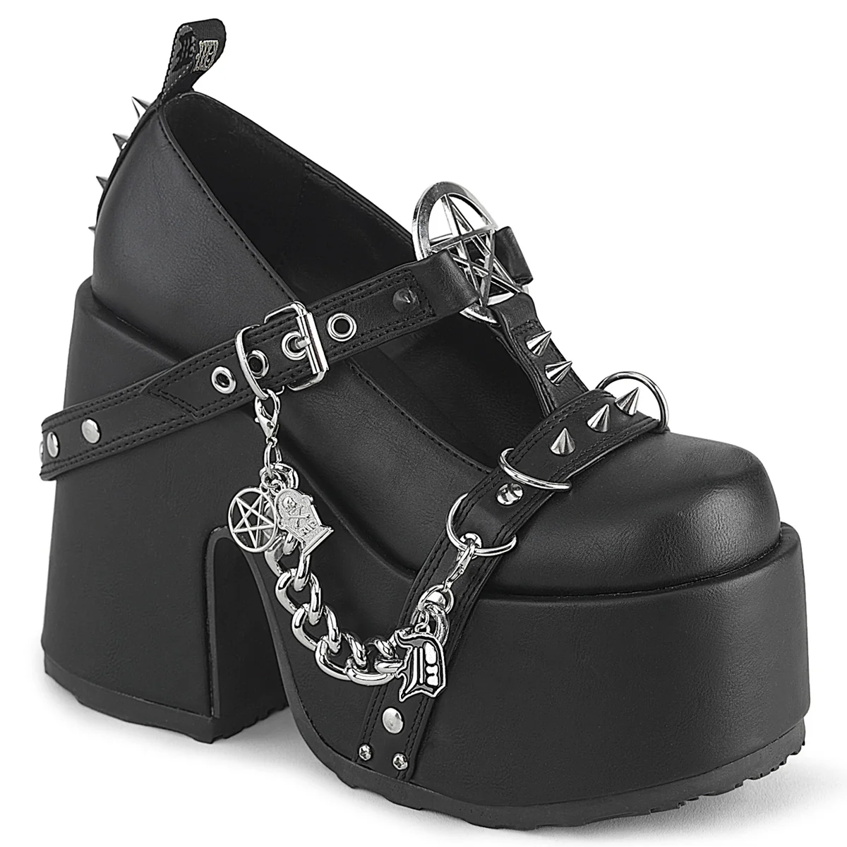 Black 5 Inch Alternative Footwear - Demonia Cult CAMEL-33
