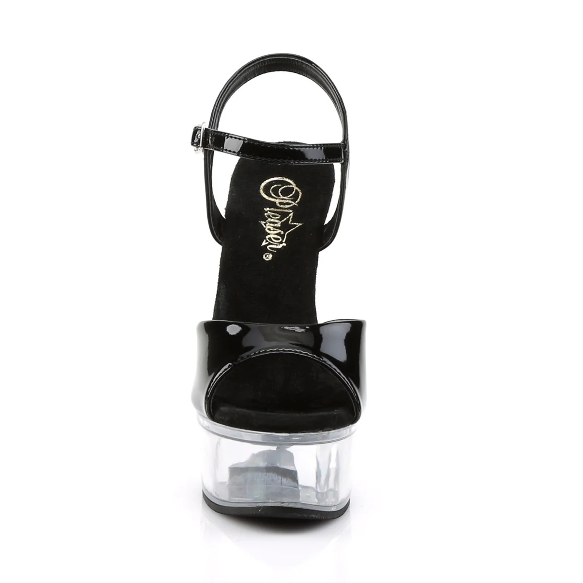 Black 6 Inch Pole Dance Platform Shoes -  Pleaser CAPTIVA-609 - Image 2