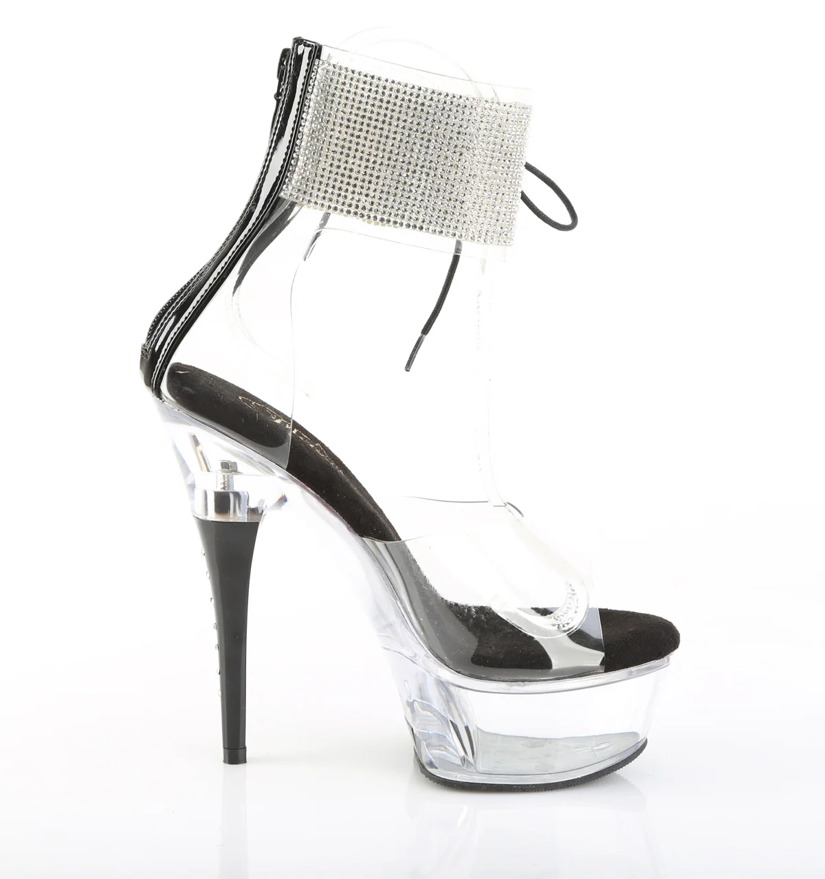 Clear Black 6 Inch High Fashiom Platform Shoes - Pleaser CAPTIVA-624RS - Image 5