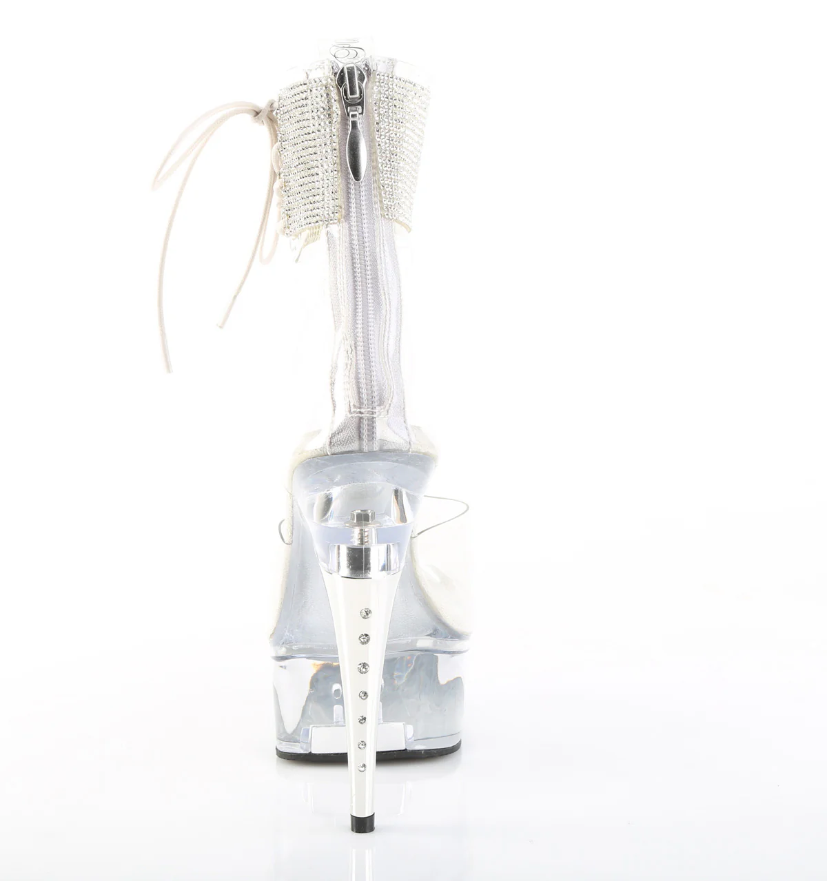 Clear 6 Inch Pole Dance Platform Shoes - Pleaser CAPTIVA-624RS - Image 4