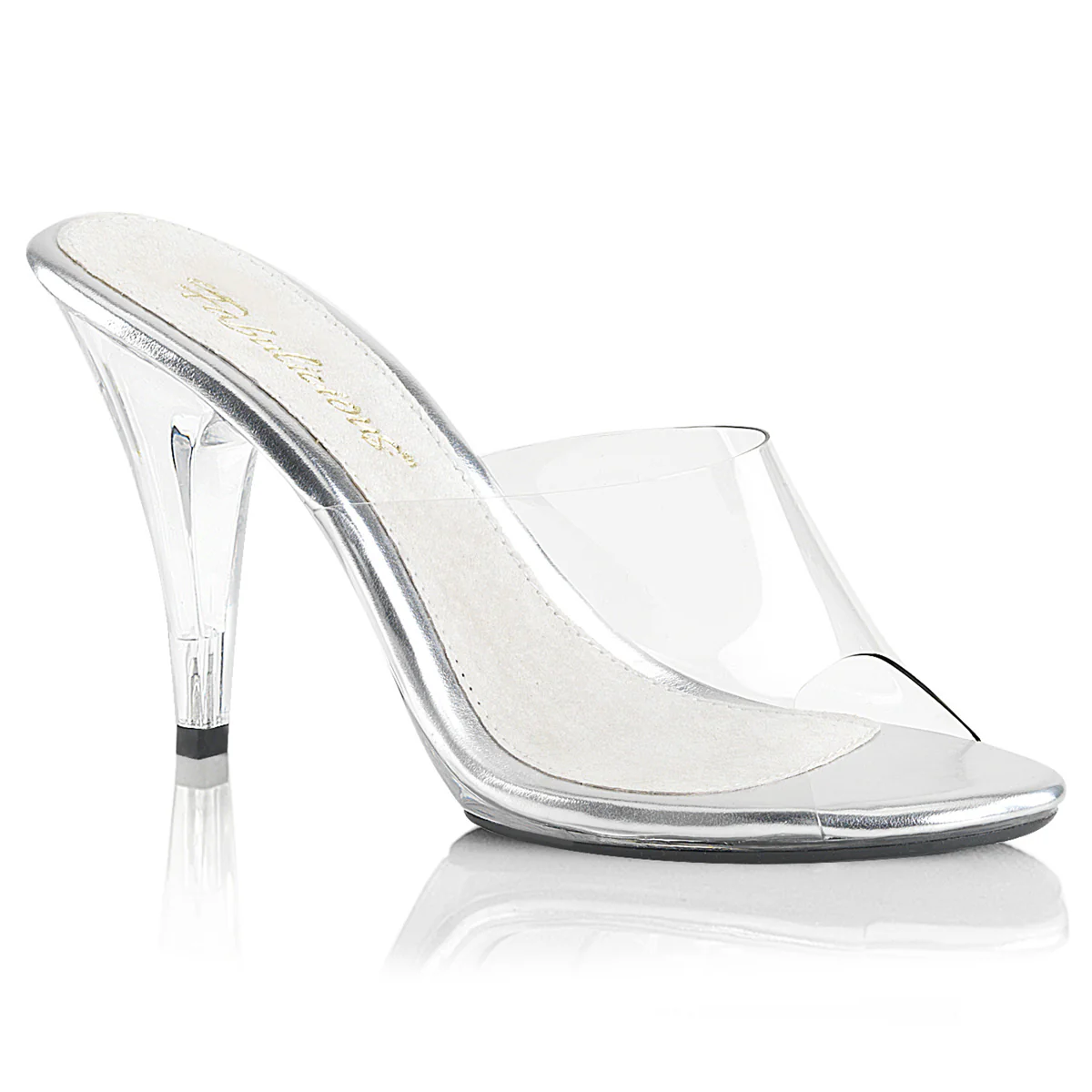 Clear 4 Inch Posing Shoes - Fabulicious CARESS-401 - Image 6