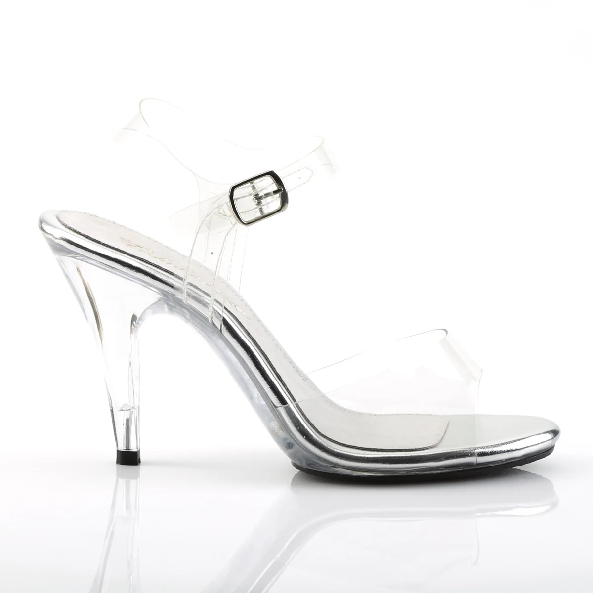 Clear 4 Inch Posing Shoes - Fabulicious CARESS-408 - Image 5
