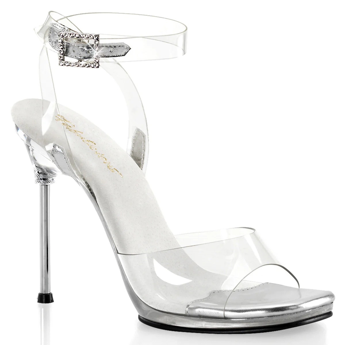 Clear 4.5 Inch Posing Shoes - Fabulicious CHIC-06
