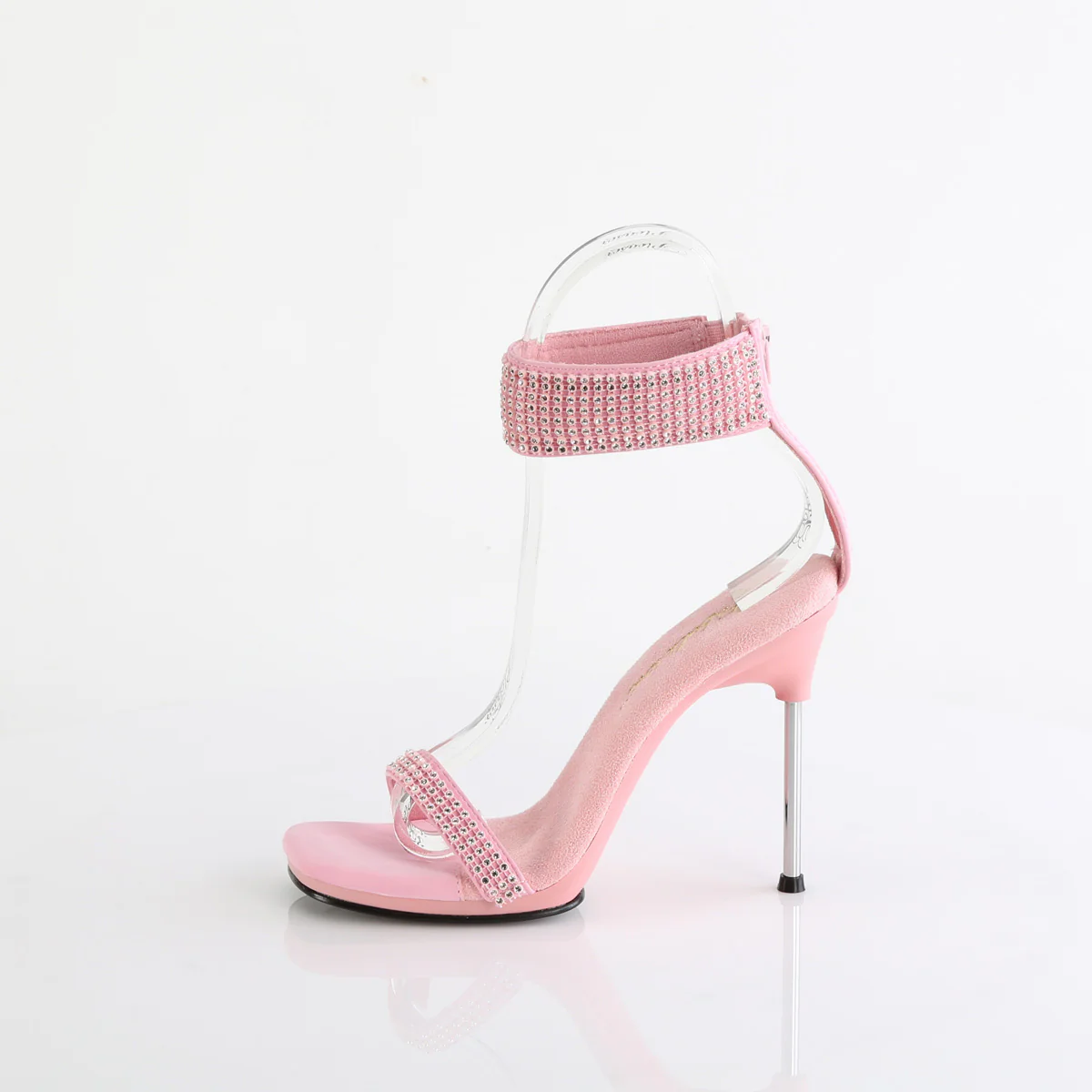 Baby Pink 4.5 Inch Elegant Shoes -  Fabulicious CHIC-40 - Image 3