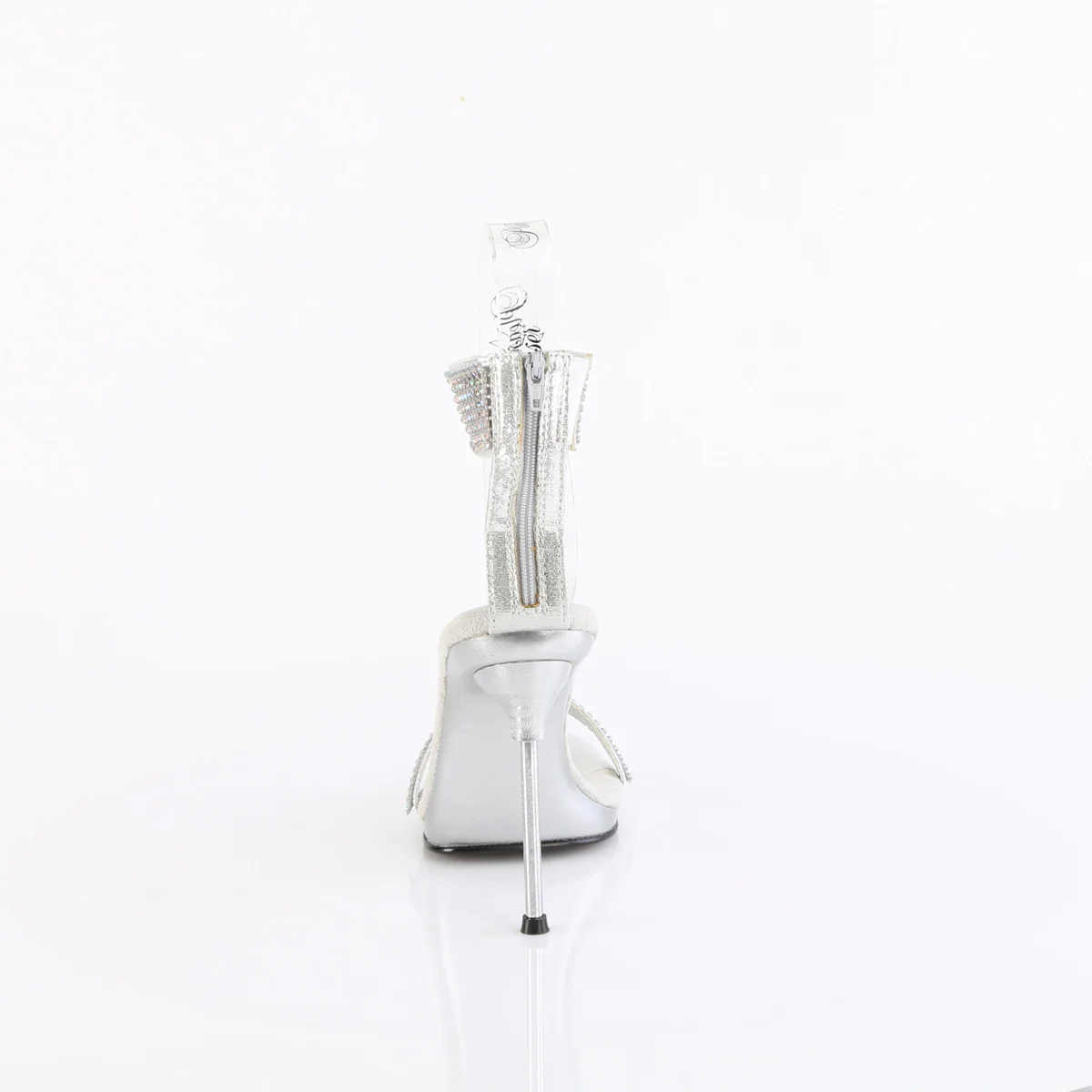 Silver 4.5 Inch Elegant Shoes - Fabulicious CHIC-40 - Image 4