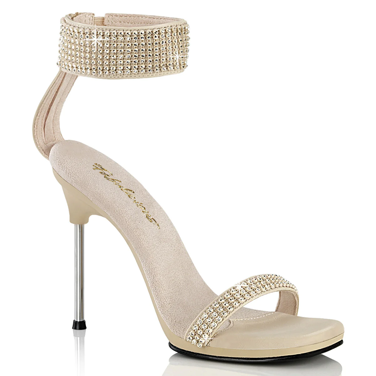 Tan 4.5 Inch Elegant Shoes - Fabulicious CHIC-40