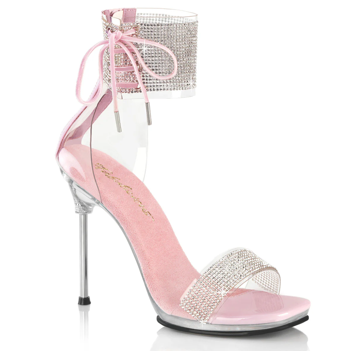 Baby Pink 4.5 Inch Elegant Shoes - Fabulicious CHIC-47