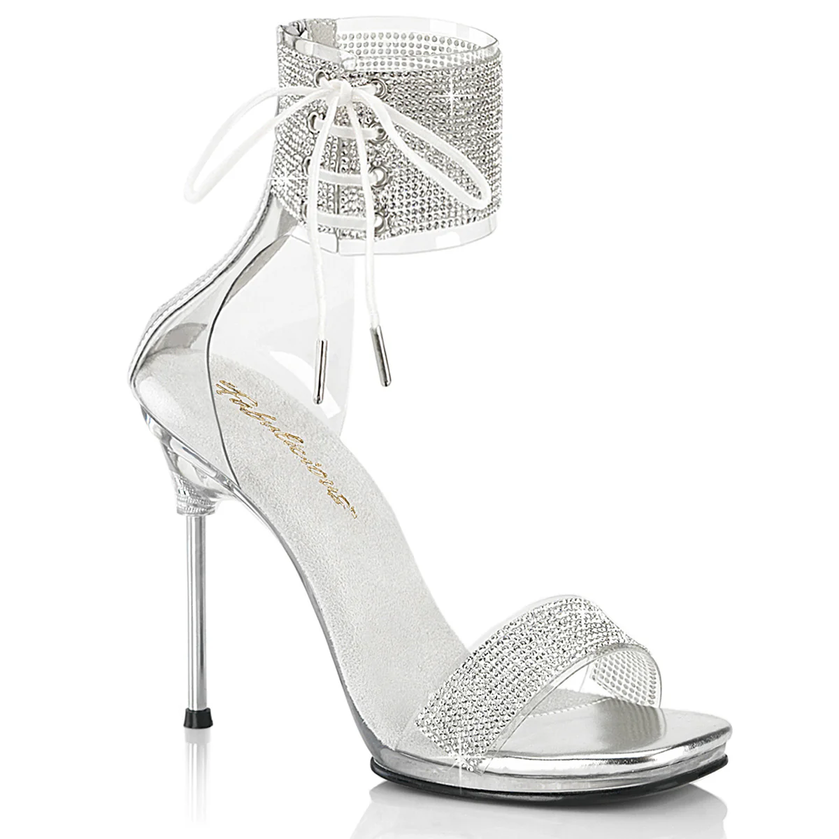Clear 4.5 Inch Elegant Shoes - Fabulicious CHIC-47