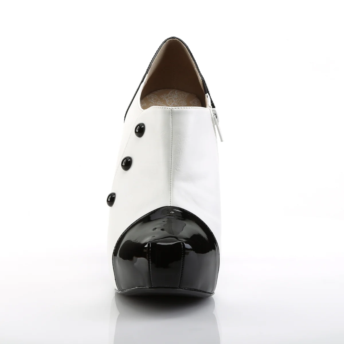 Black White 5.3 Inch Sexy Platform Shoes -  Pleaser Pink Label CHLOE-11 - Image 2