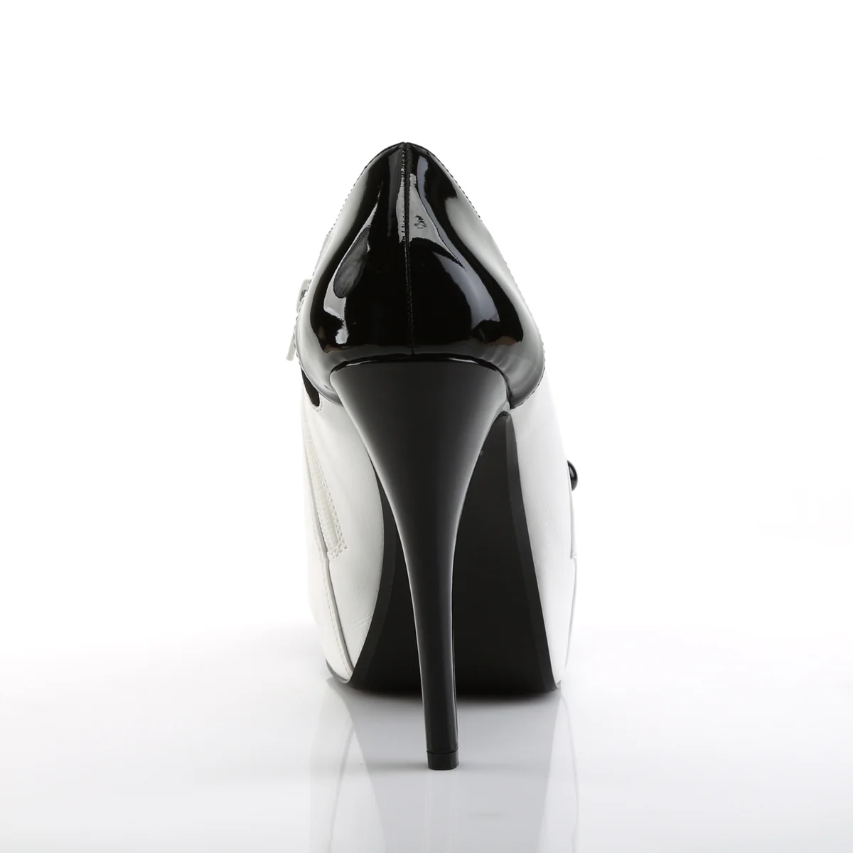 Black White 5.3 Inch Sexy Platform Shoes -  Pleaser Pink Label CHLOE-11 - Image 4