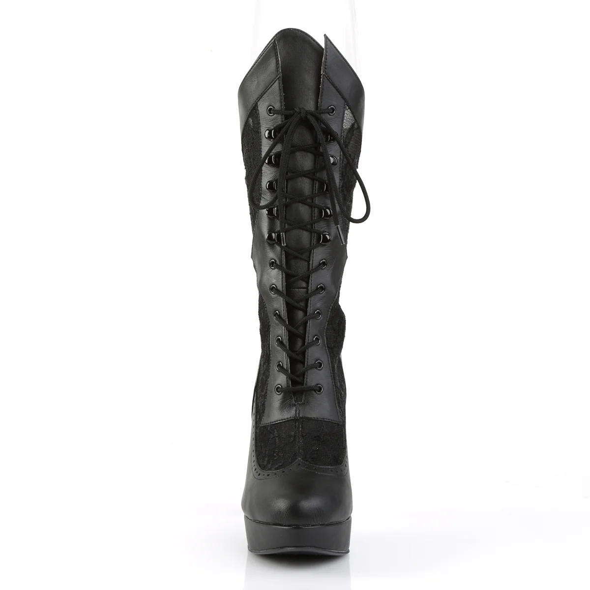 Black 5.3 Inch Fetish Platform Shoes - Pleaser Pink Label CHLOE-115 - Image 2