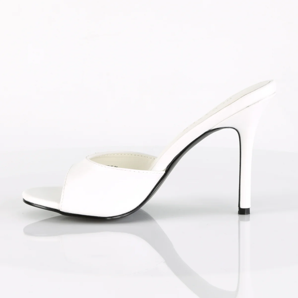 White 4 Inch Bold Sexy Shoes - Pleaser CLASSIQUE-01 - Image 3