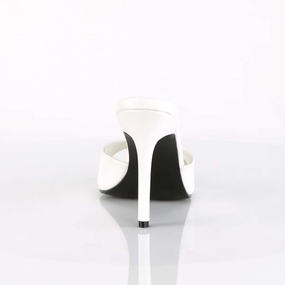 White 4 Inch Bold Sexy Shoes - Pleaser CLASSIQUE-01 - Image 4