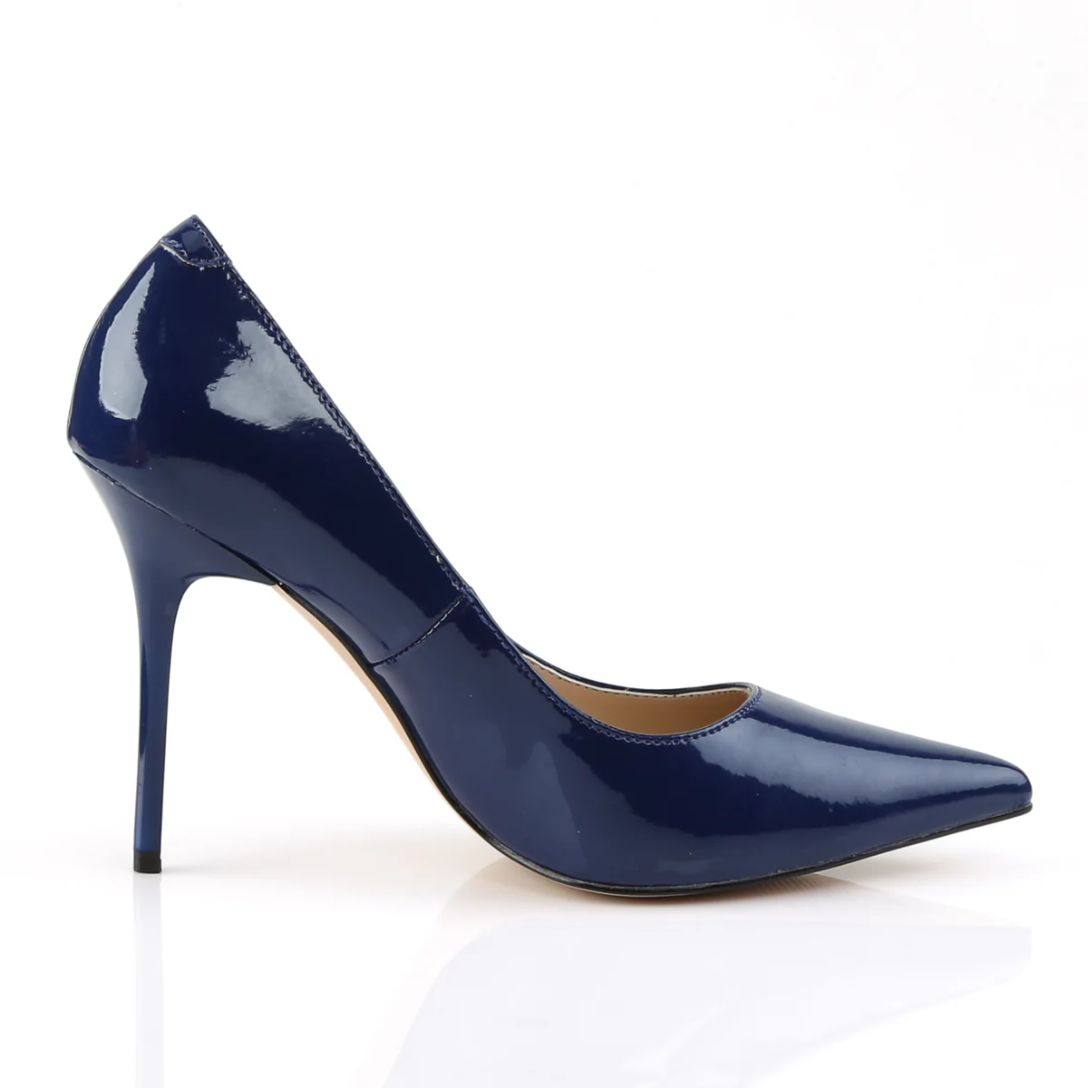 Navy Blue 4 Inch Sensual High Heels -  Pleaser CLASSIQUE-20 - Image 5