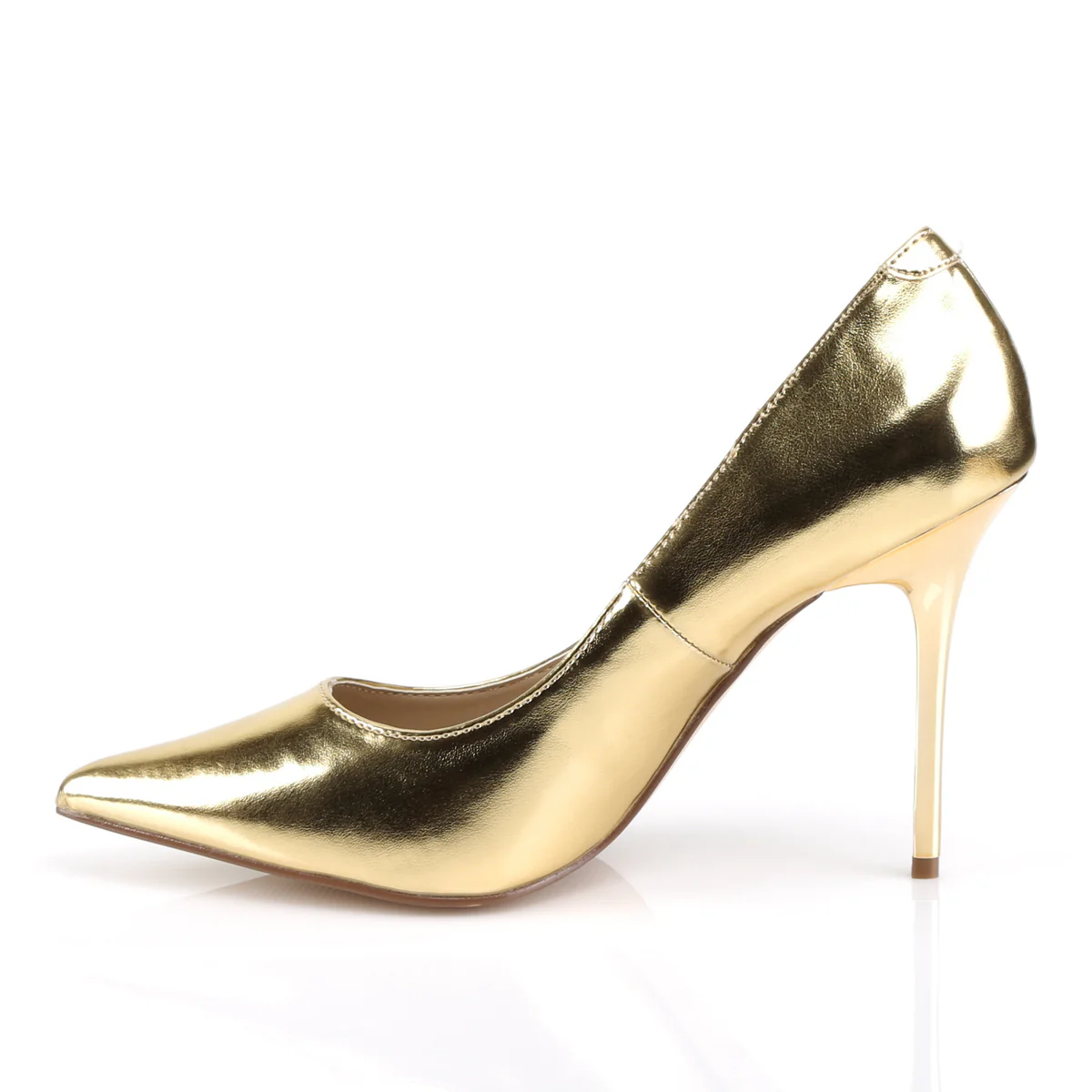 Gold 4 Inch Tempting Bedroom Heels - Pleaser CLASSIQUE-20 - Image 3