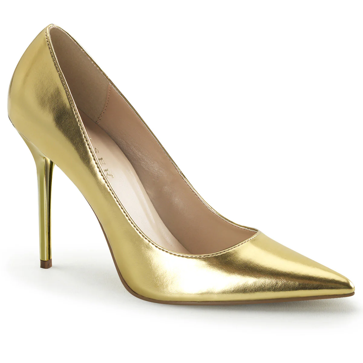 Gold 4 Inch Tempting Bedroom Heels - Pleaser CLASSIQUE-20 - Image 6