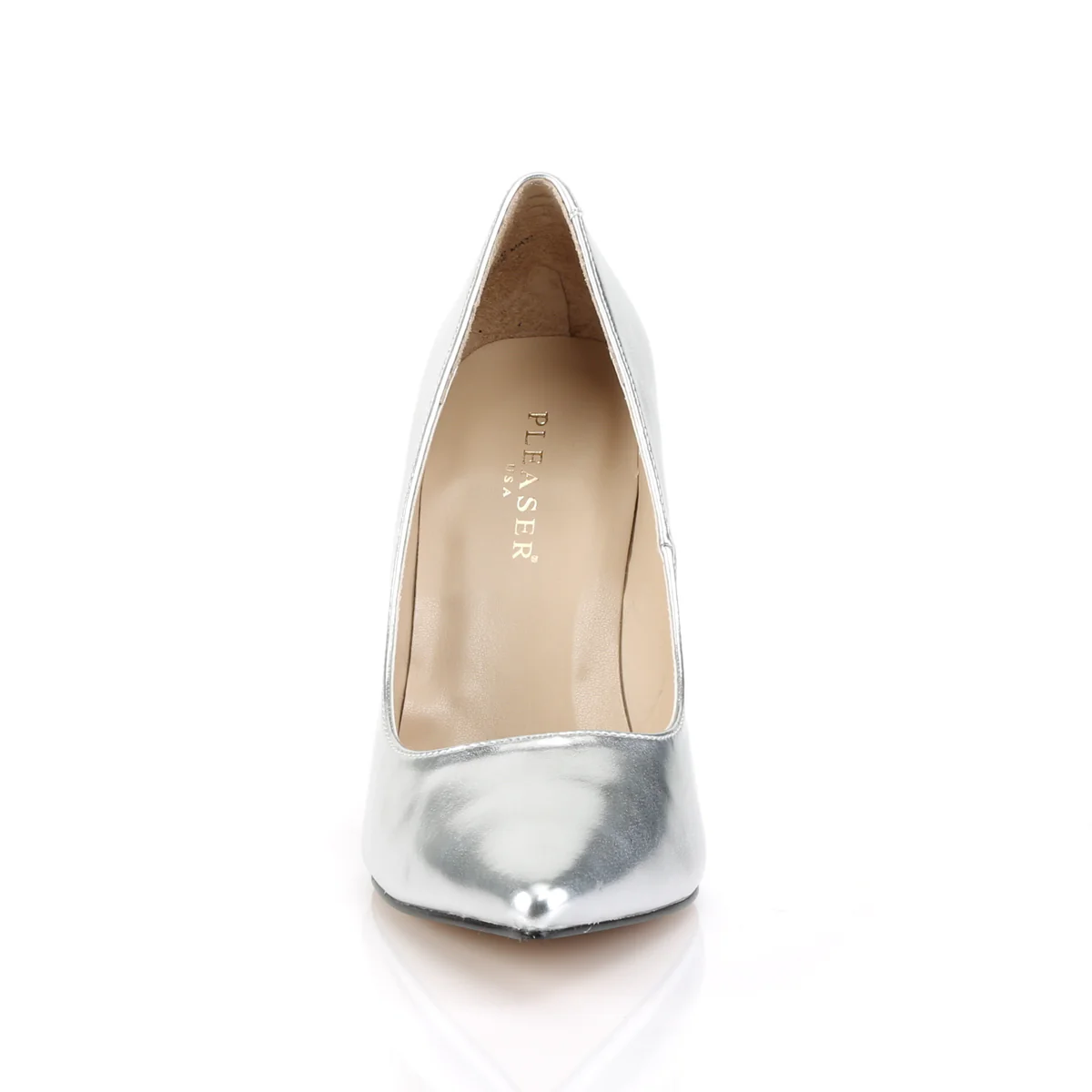 Silver 4 Inch Fetish High Heels - Pleaser CLASSIQUE-20 - Image 2