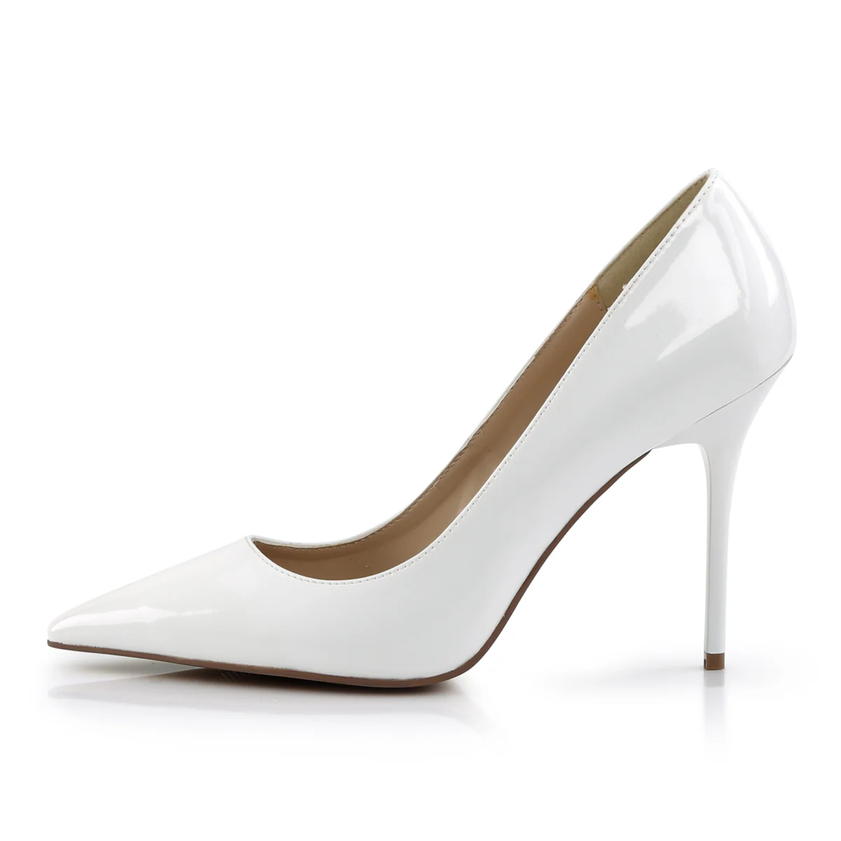 White 4 Inch Teasing Bedroom Heels - Pleaser CLASSIQUE-20 - Image 3