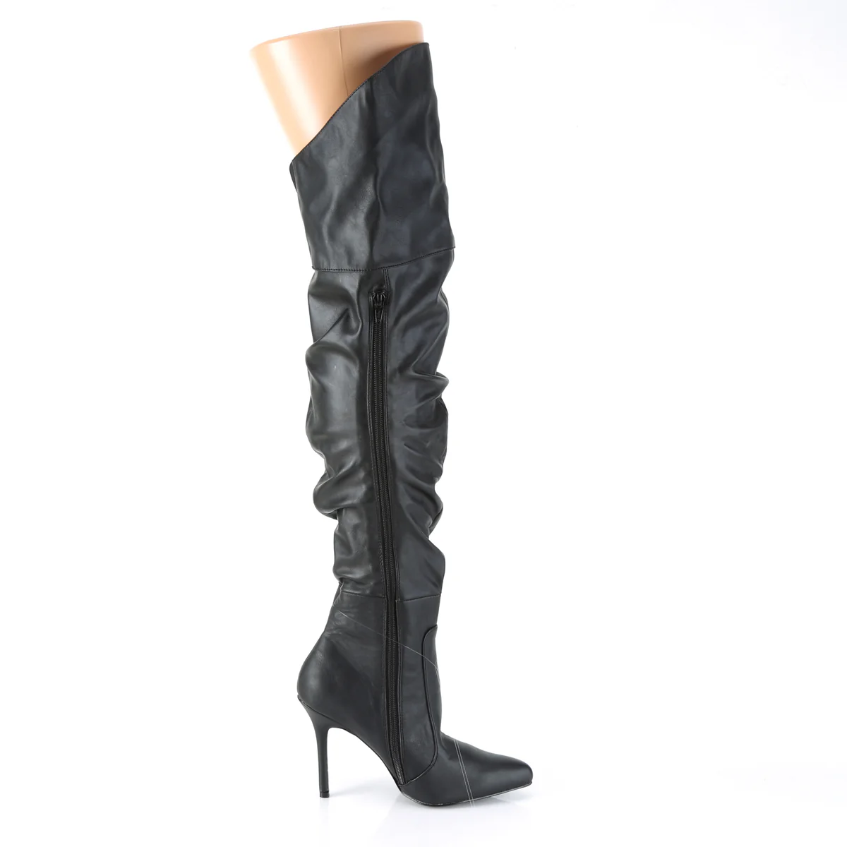 Black 4 Inch Flirty Thigh Boots - Pleaser CLASSIQUE-3011 - Image 5