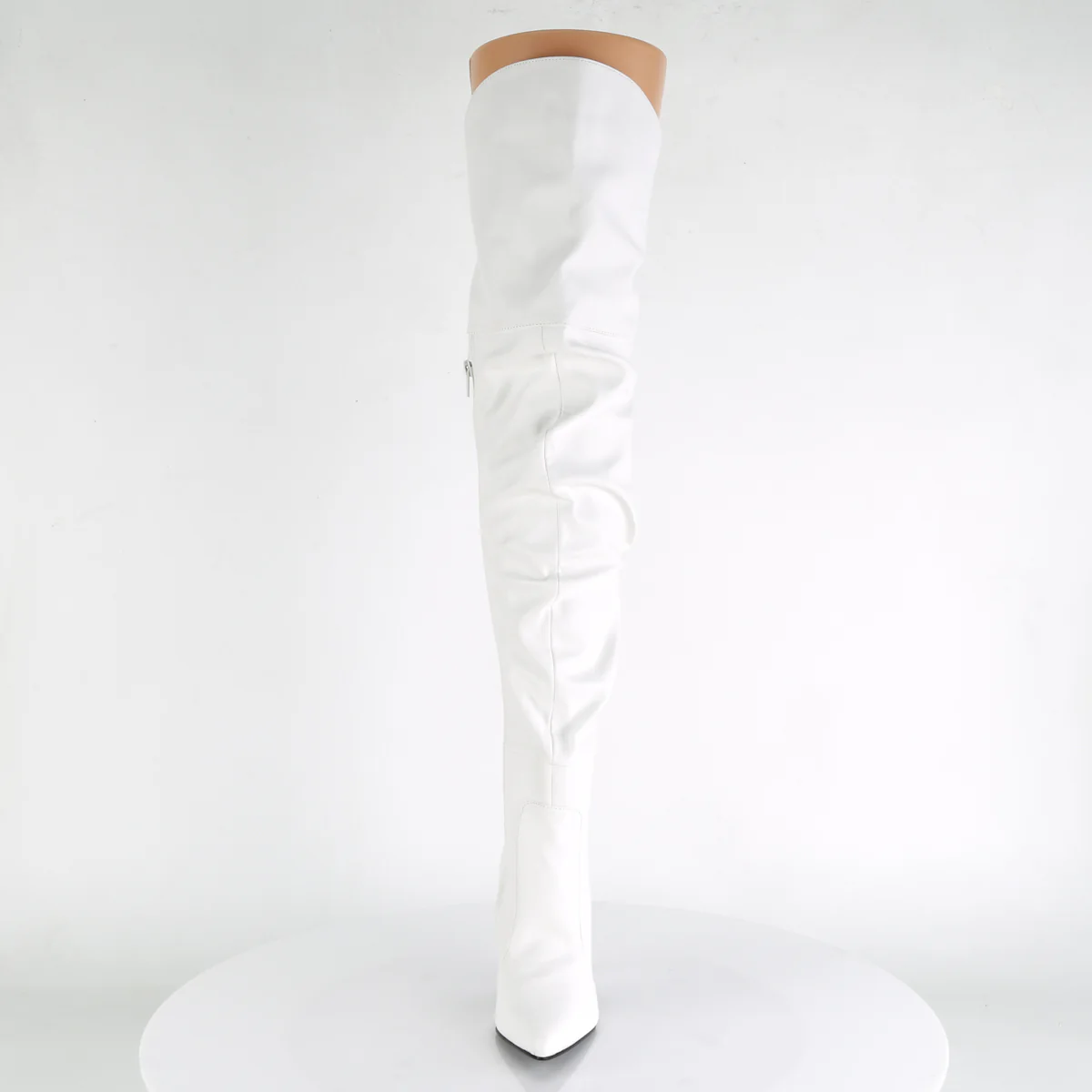White 4 Inch Tempting Thigh Length Boots - Pleaser CLASSIQUE-3011 - Image 2