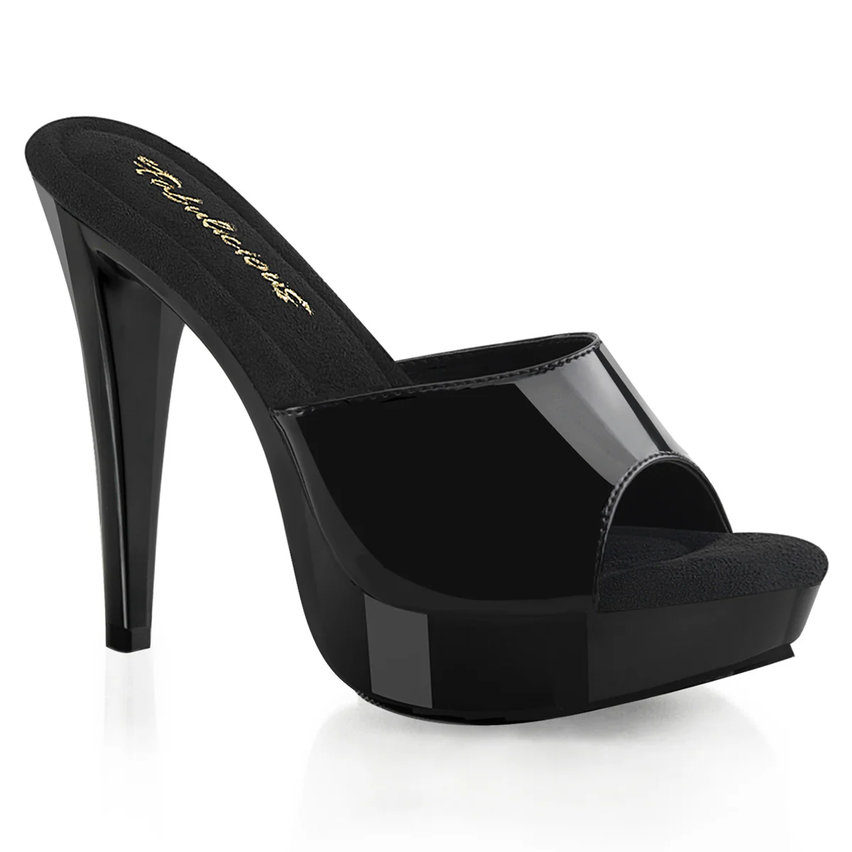 Black 5 Inch Glamour Shoes - Fabulicious COCKTAIL-501