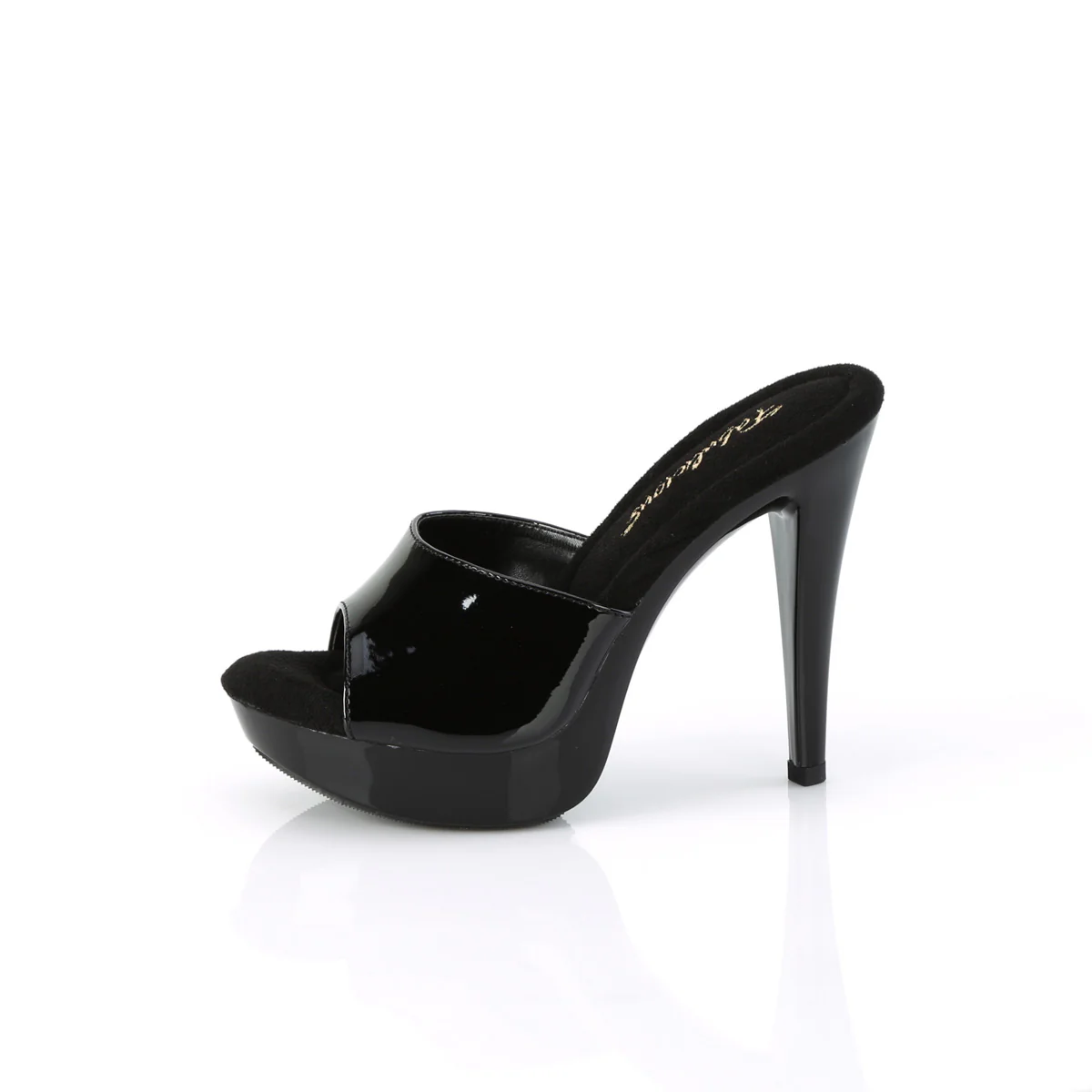Black 5 Inch Glamour Shoes - Fabulicious COCKTAIL-501 - Image 3