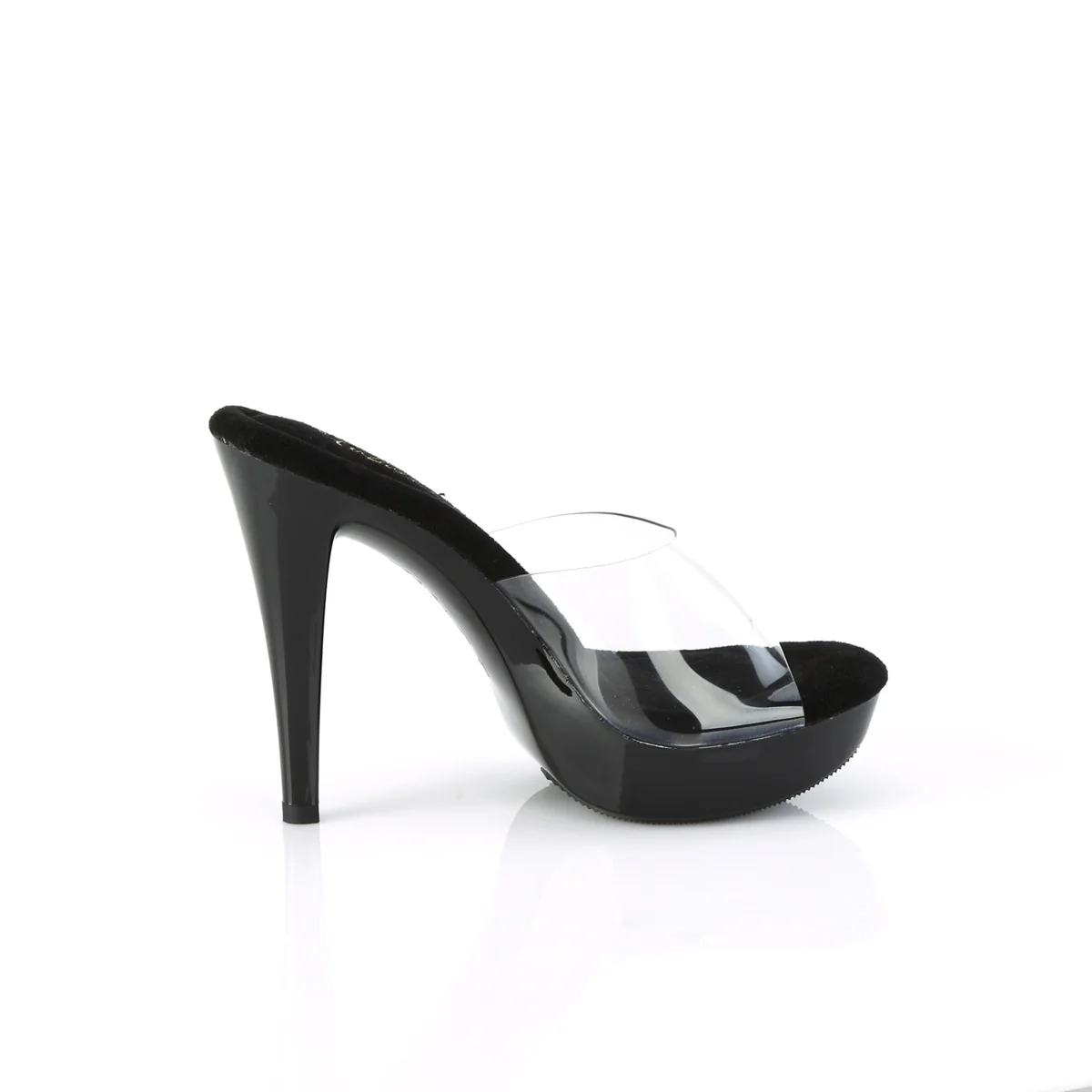 Clear Black 5 Inch Glamour Shoes - Fabulicious COCKTAIL-501 - Image 5