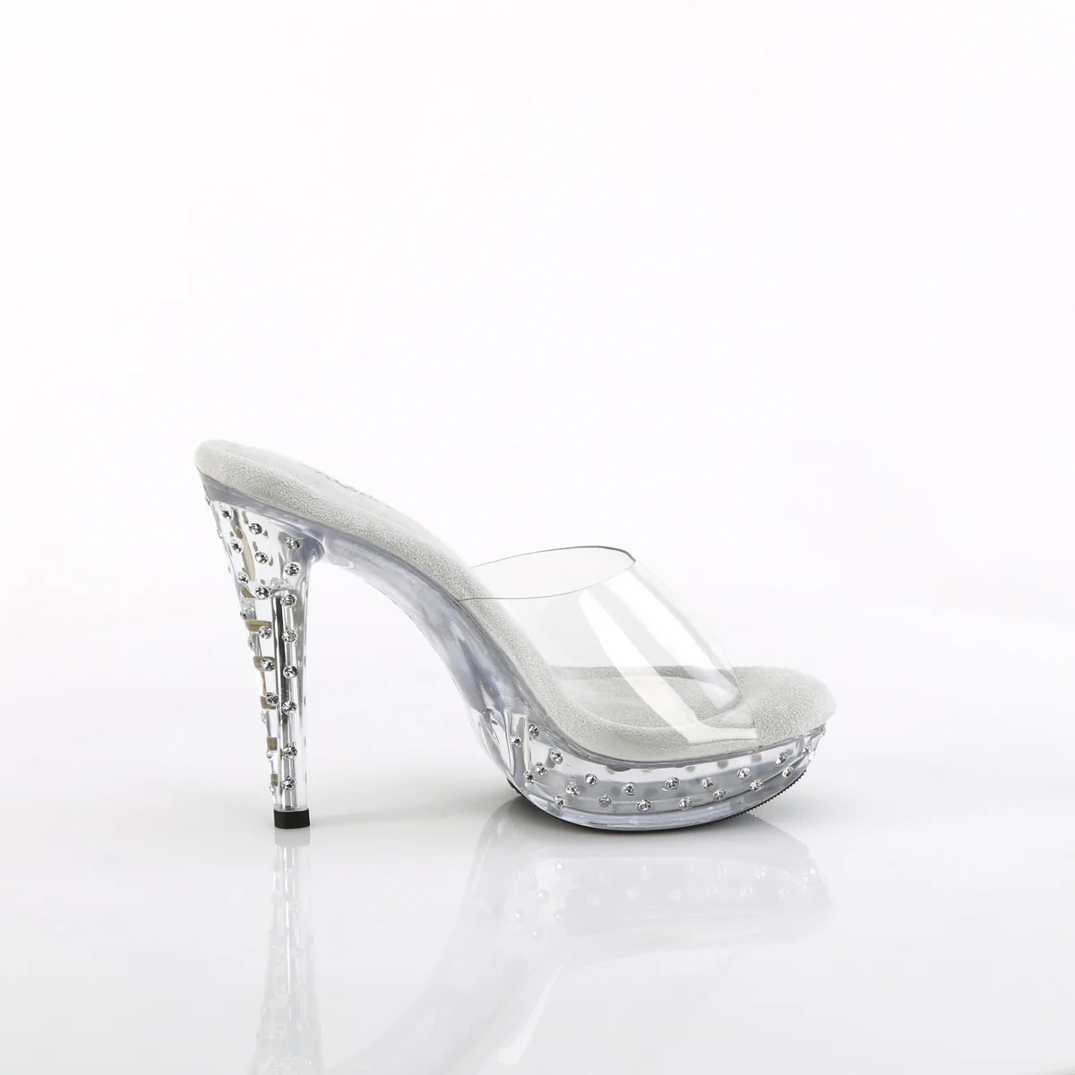 Clear 5 Inch Posing Shoes - Fabulicious COCKTAIL-501SDT - Image 5