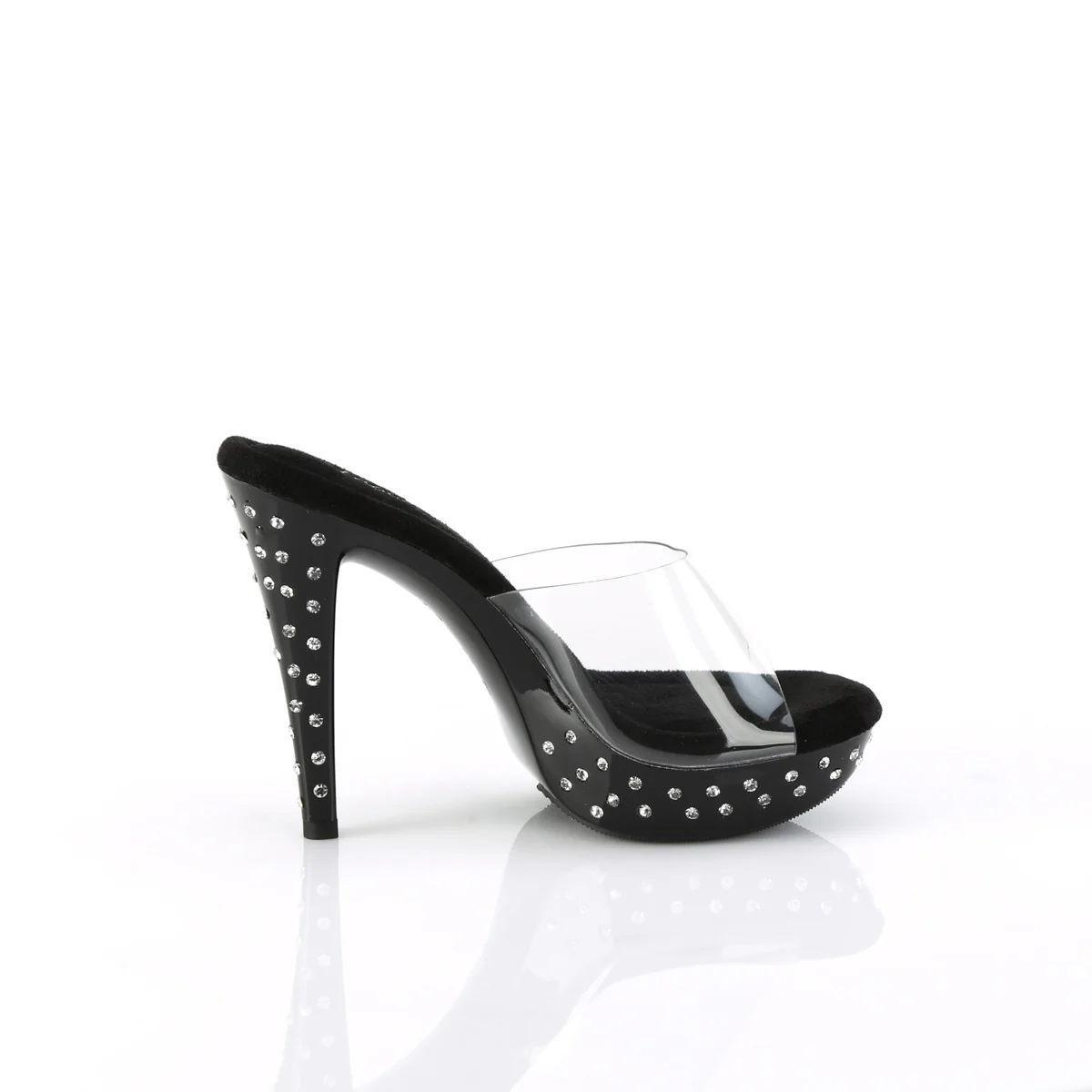 Clear Black 5 Inch Posing Shoes - Fabulicious COCKTAIL-501SDT - Image 5
