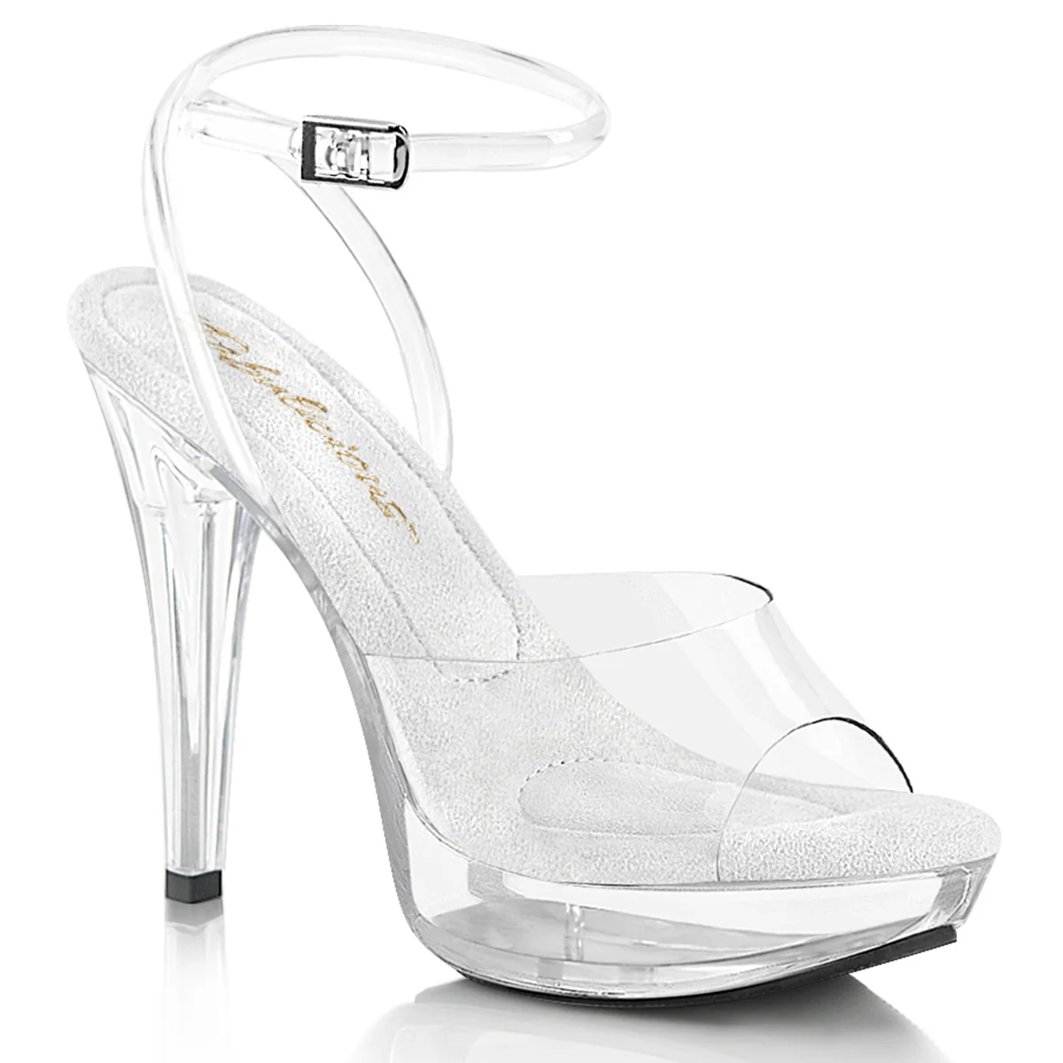 Clear 5 Inch Posing Shoes -  Fabulicious COCKTAIL-506