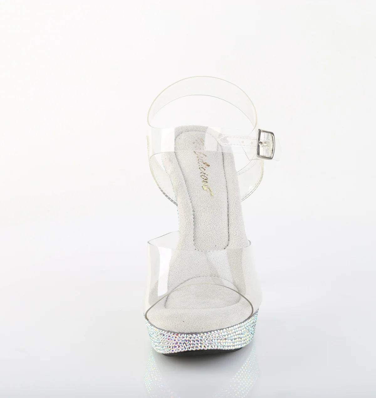 Transparent Bling 5 Inch Posing Shoes - Fabulicious COCKTAIL-508DM - Image 2