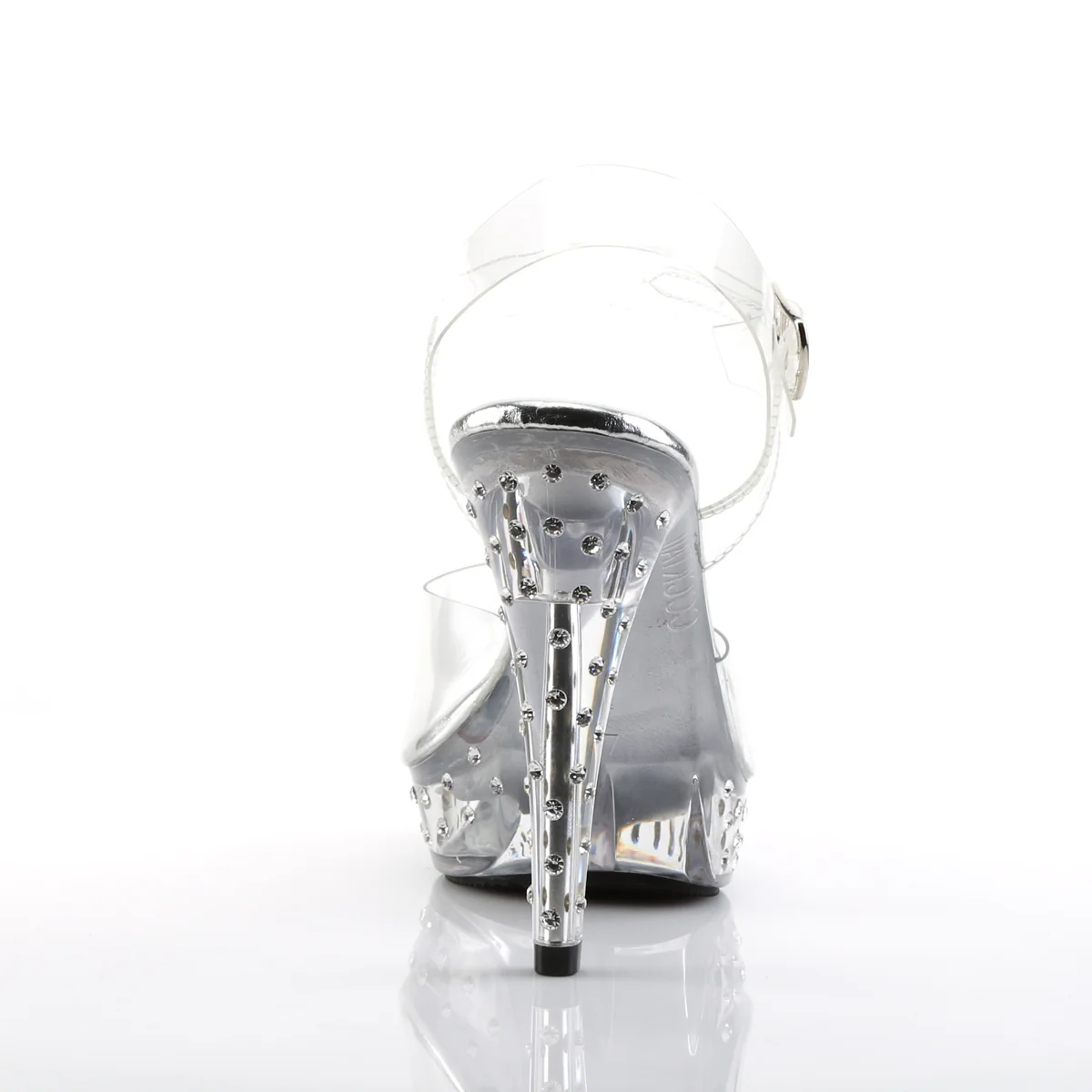 Clear 5 Inch Posing Shoes -  Fabulicious COCKTAIL-508SDT - Image 4