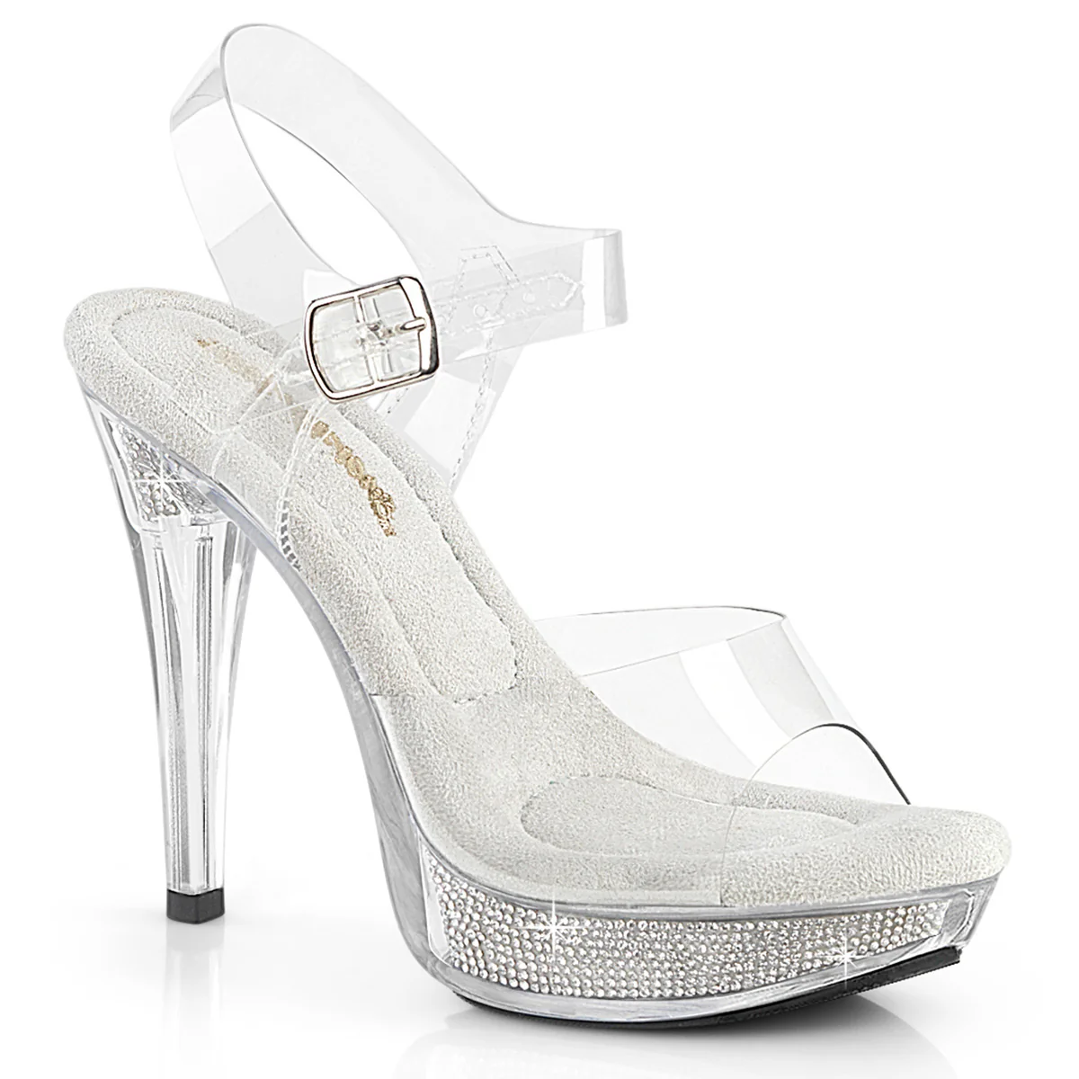 Clear Bling 5 Inch Posing Shoes - Fabulicious COCKTAIL-508SRSI