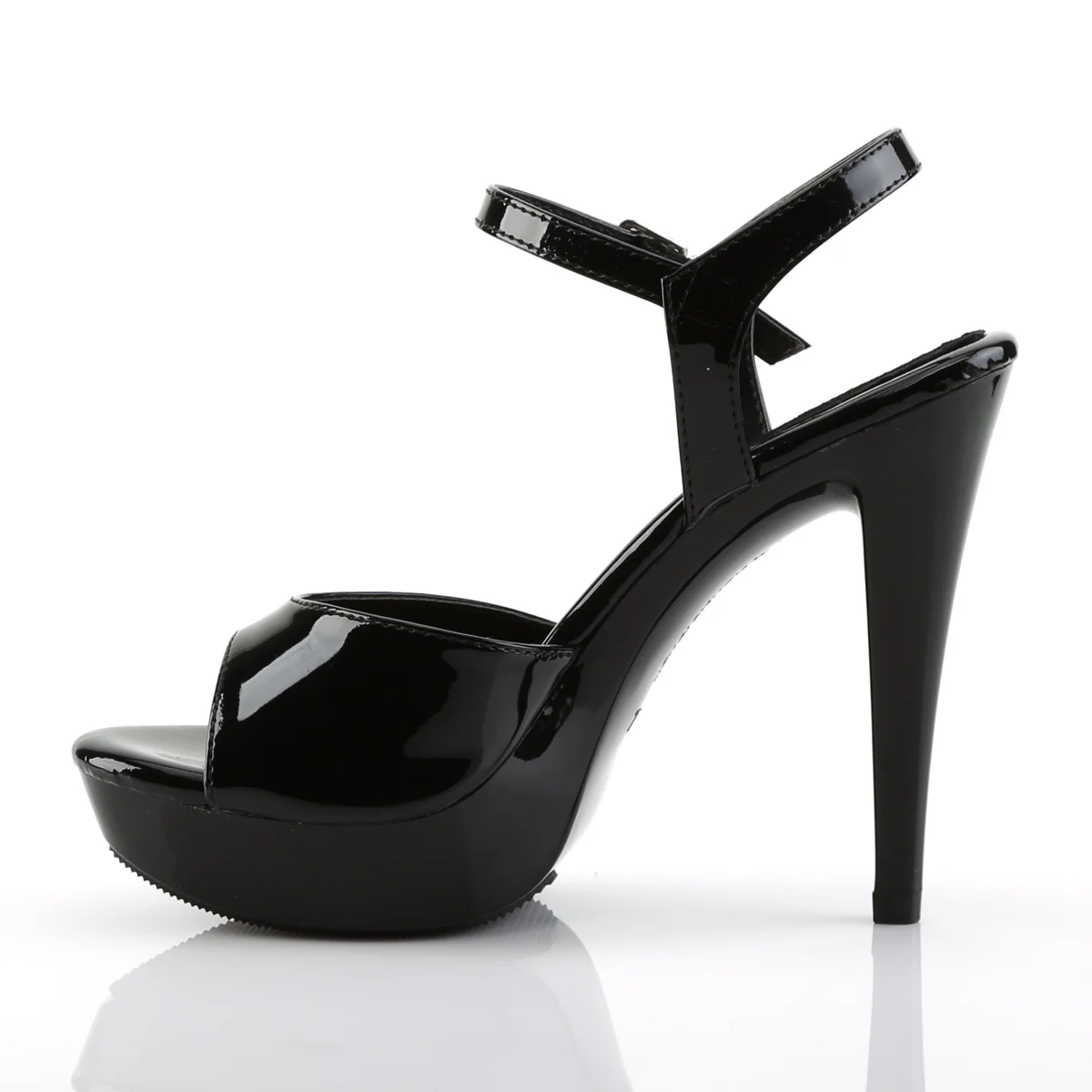 Black 5 Inch Fetish Shoes - Fabulicious COCKTAIL-509 - Image 3