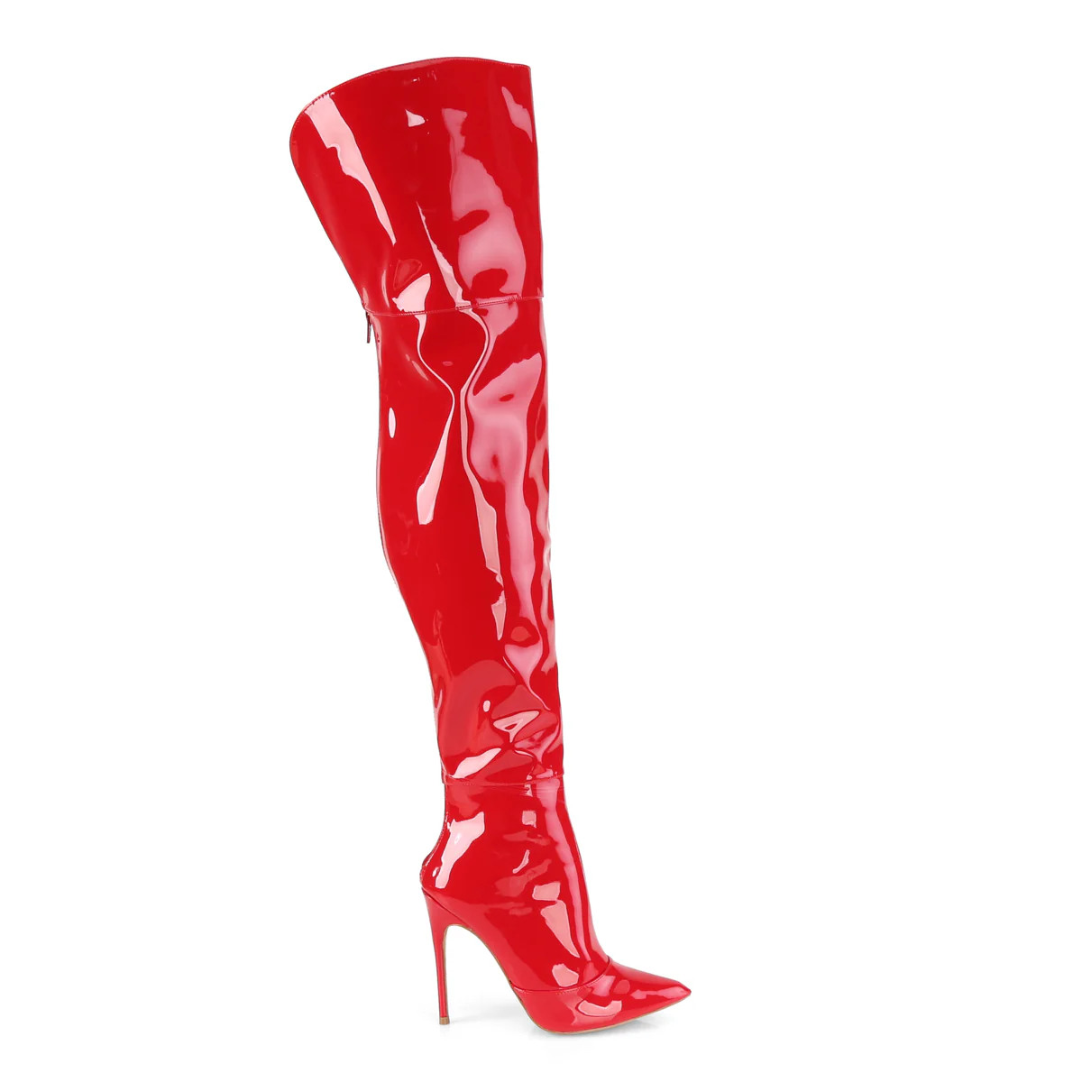 Red 5 Inch Fetish Thigh Boots' - Pleaser COURTLY-3012 - Image 5