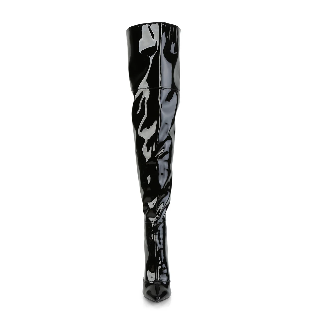 Black 5 Inch Provocative Thigh Length Boots -  Pleaser COURTLY-3012 - Image 2