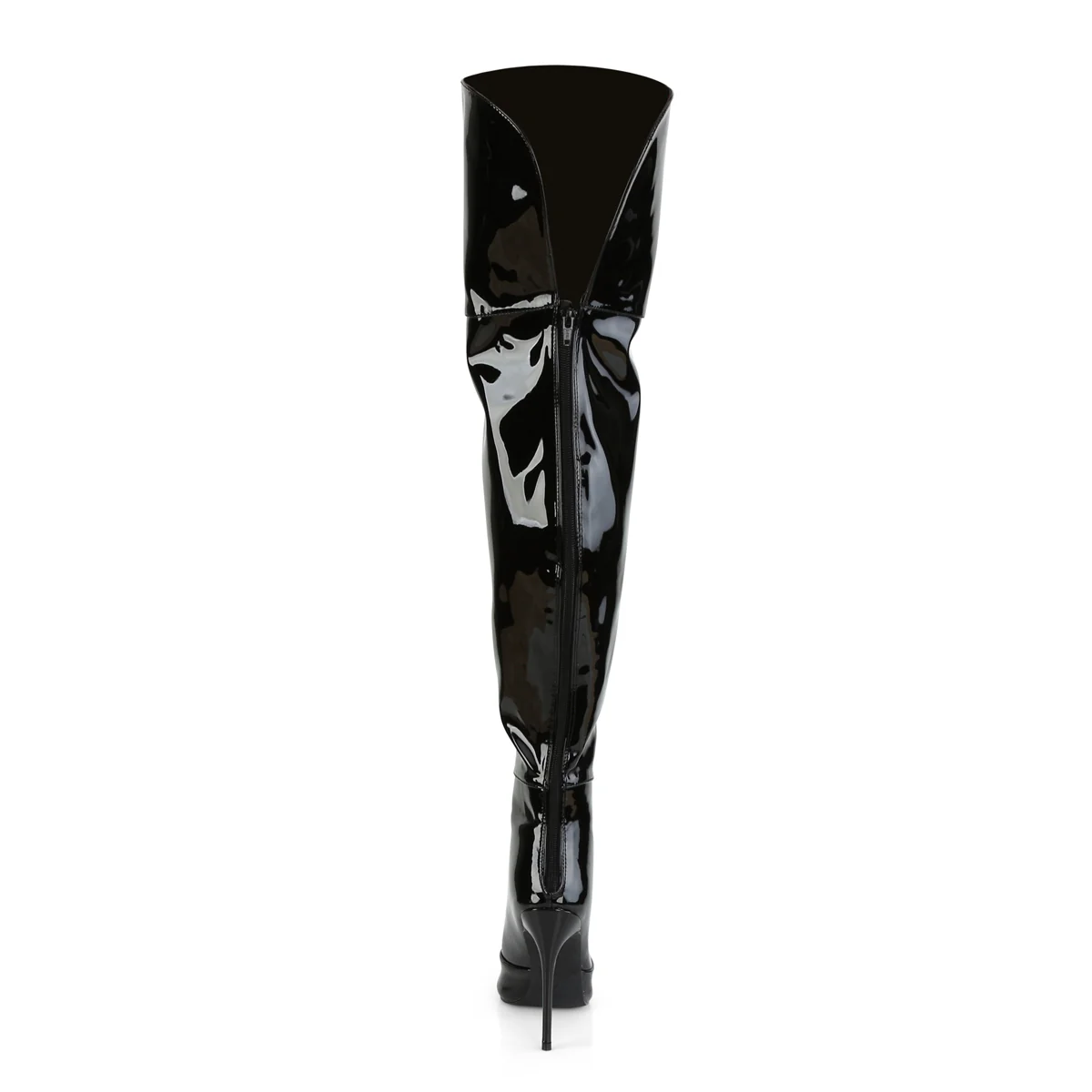 Black 5 Inch Provocative Thigh Length Boots -  Pleaser COURTLY-3012 - Image 4