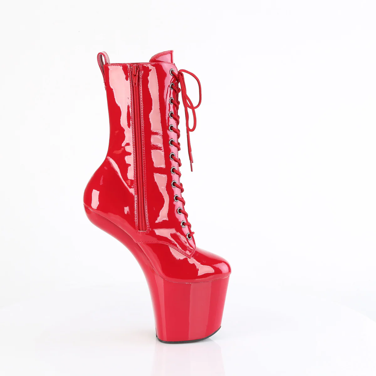 Red 8 Inch Statement Ankle Boots - Pleaser CRAZE-1040 - Image 5