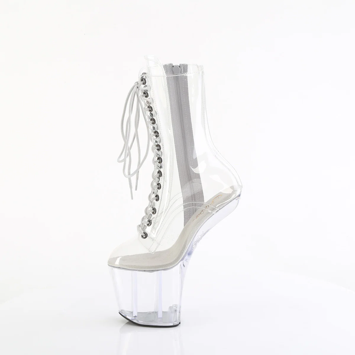 Clear 8 Inch Dancing Heels Ankle Boots - Pleaser CRAZE-1040C - Image 3