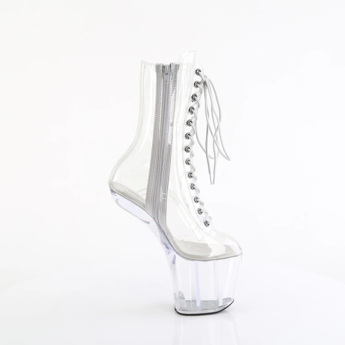 Clear 8 Inch Dancing Heels Ankle Boots - Pleaser CRAZE-1040C - Image 5