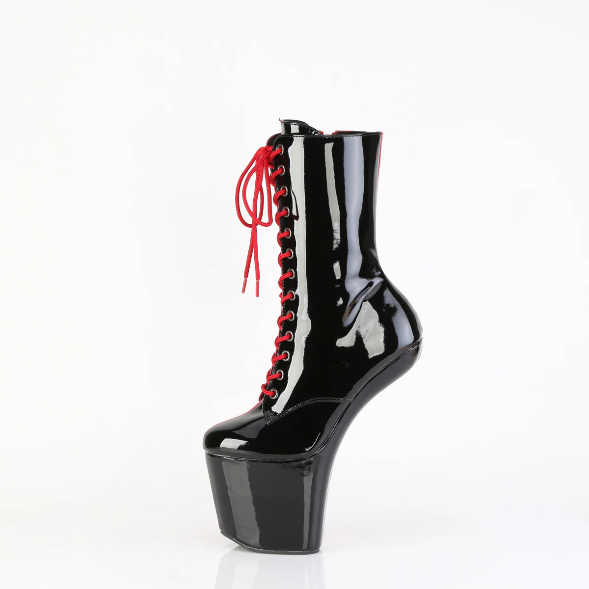 Red 8 Inch Pole Dance Ankle Boots - Pleaser CRAZE-1040TT - Image 3