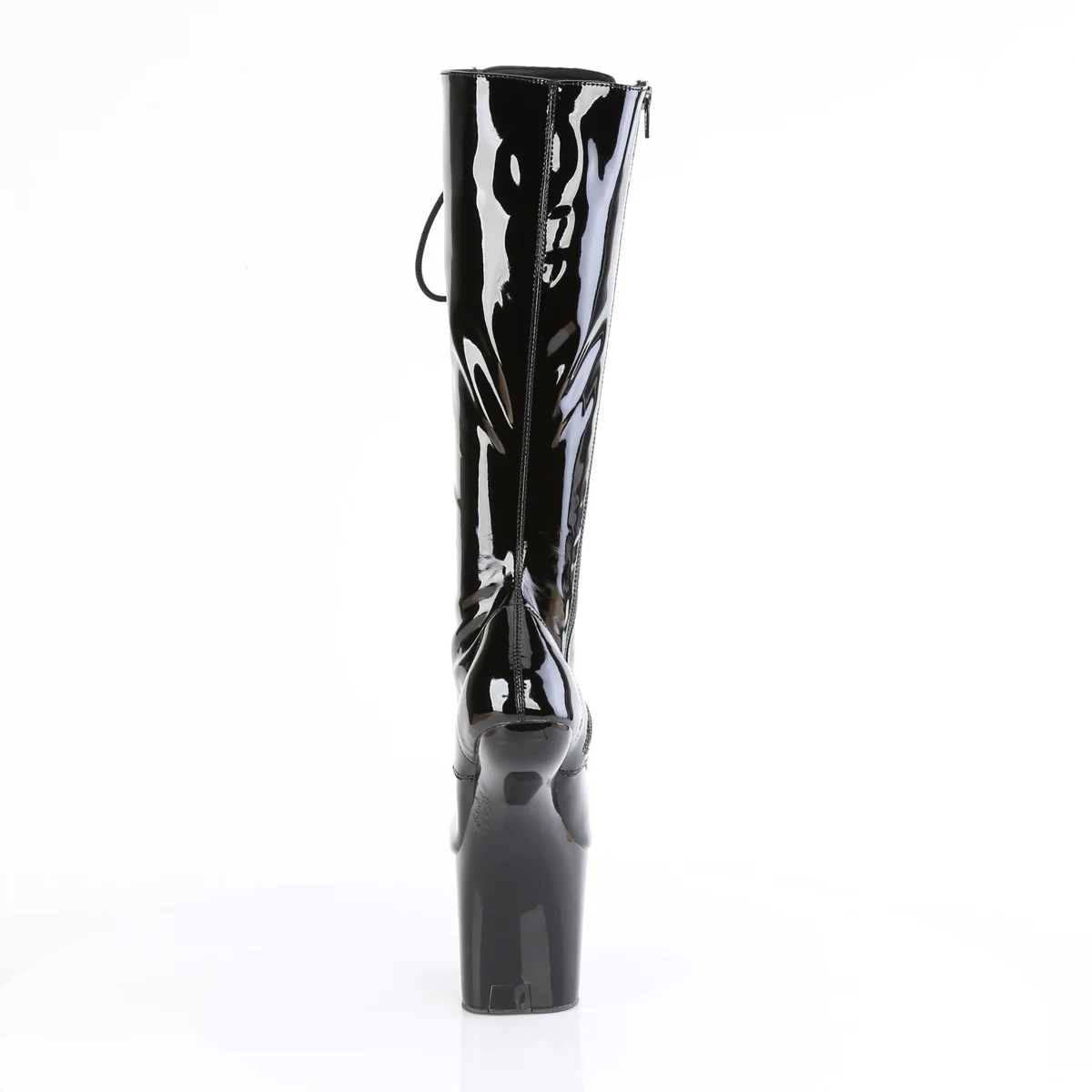 Black Patent 8 Inch Strippers Knee High Boots - Pleaser CRAZE-2023 - Image 4