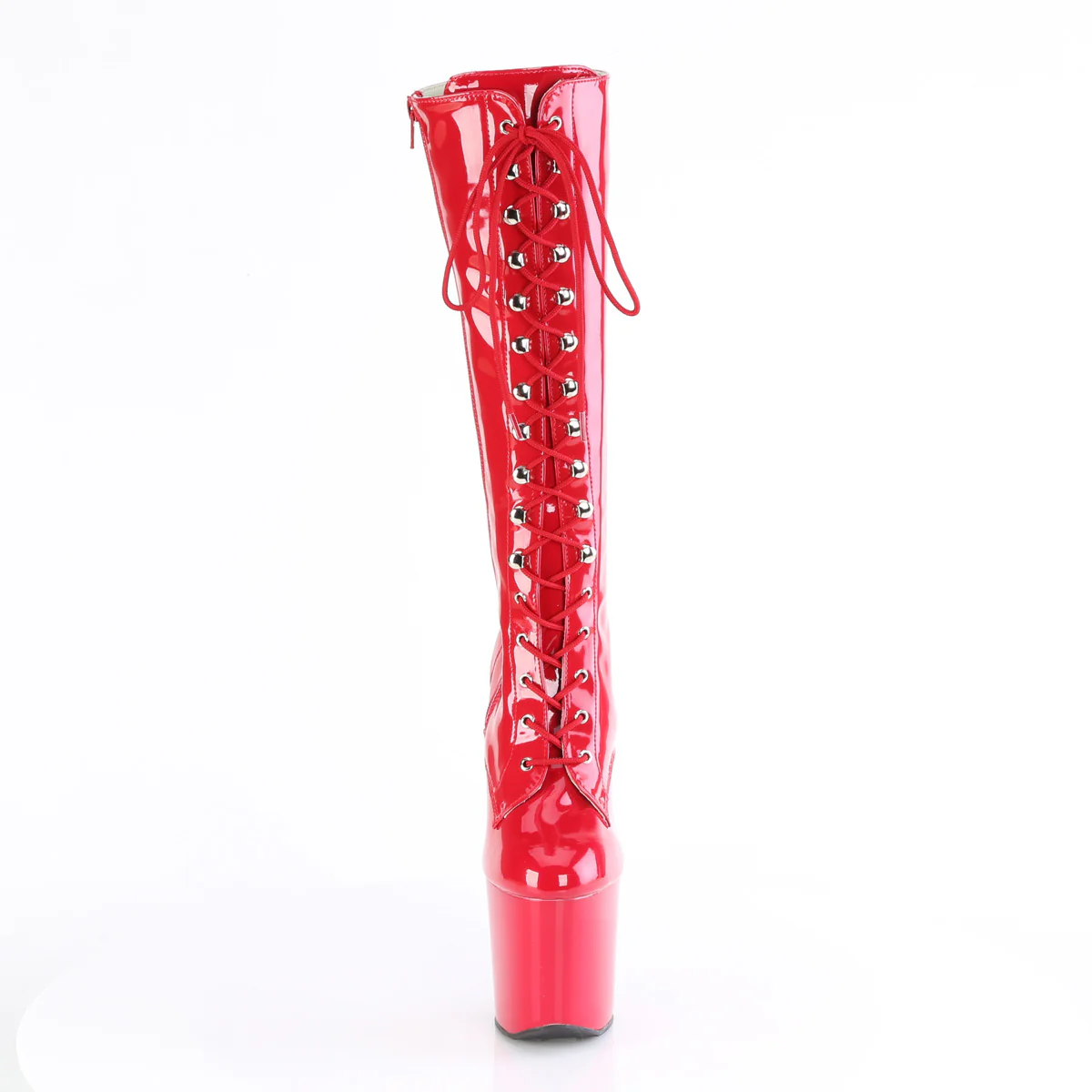 Red 8 Inch Fetish Dancer Knee High - Pleaser CRAZE-2023 - Image 2