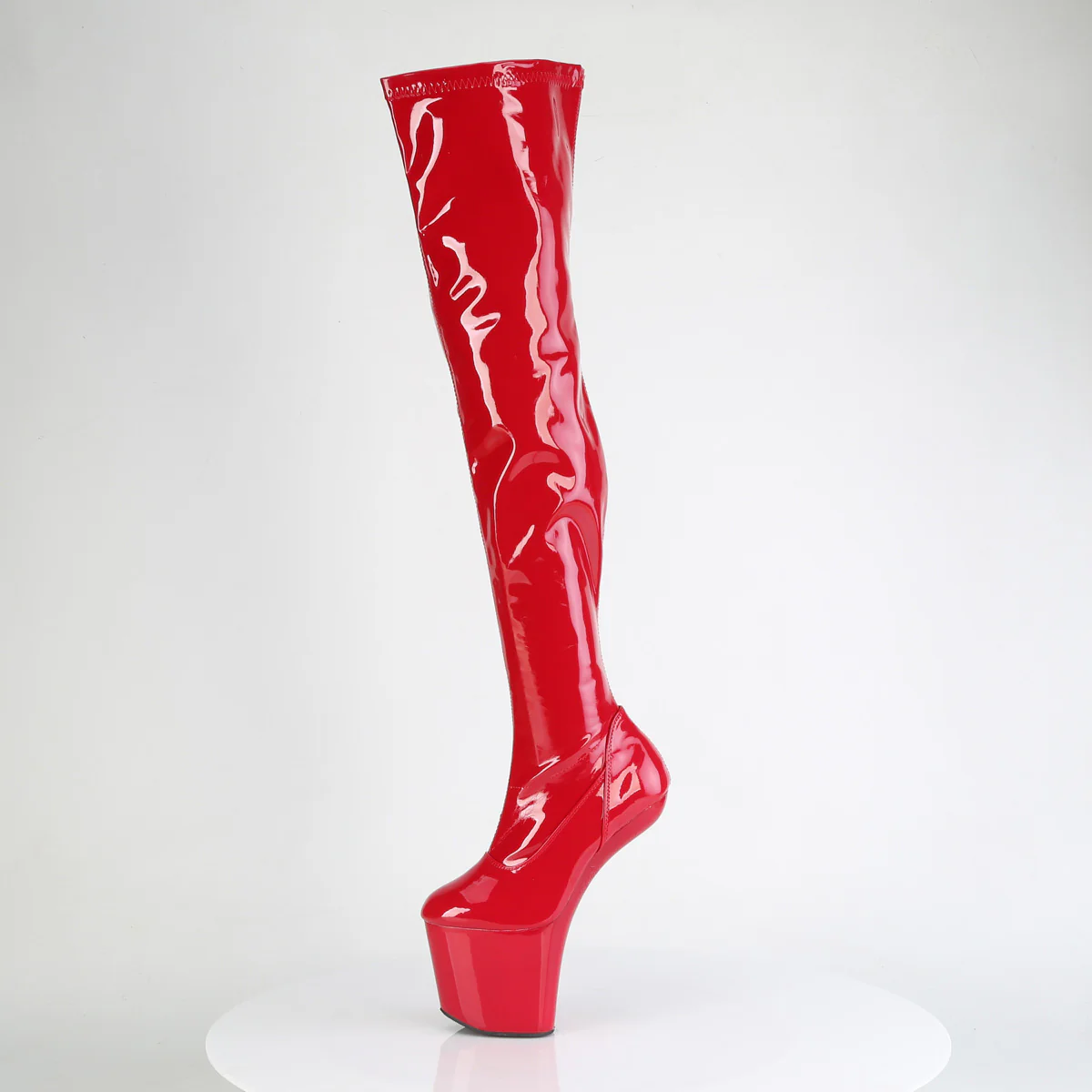 Red 8 Inch Exotic Dance Thigh Highs - Pleaser CRAZE-3000 - Image 3